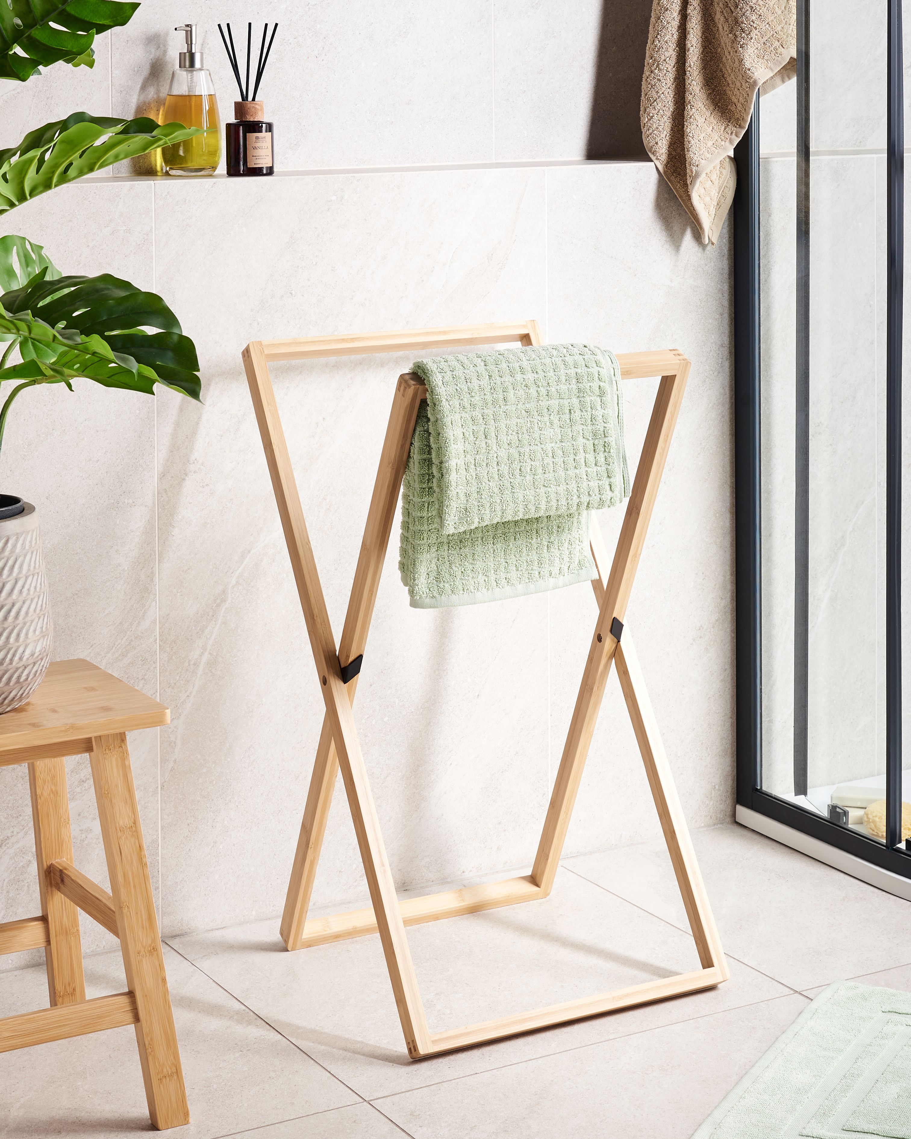 Towel Stand ARRAIAL Bamboo Light Brown