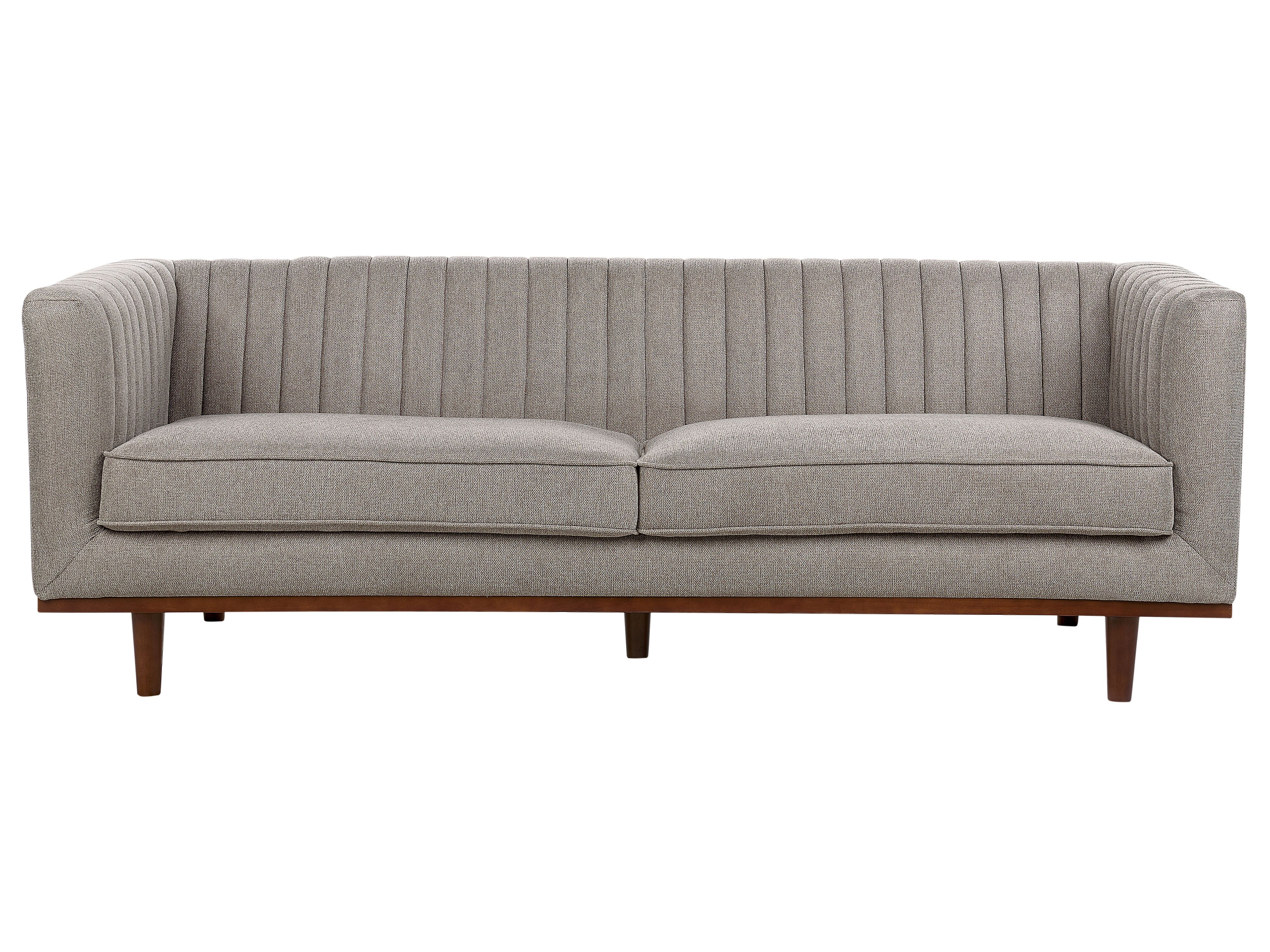 Sofa 3 Seater SKAULE Fabric Light Brown