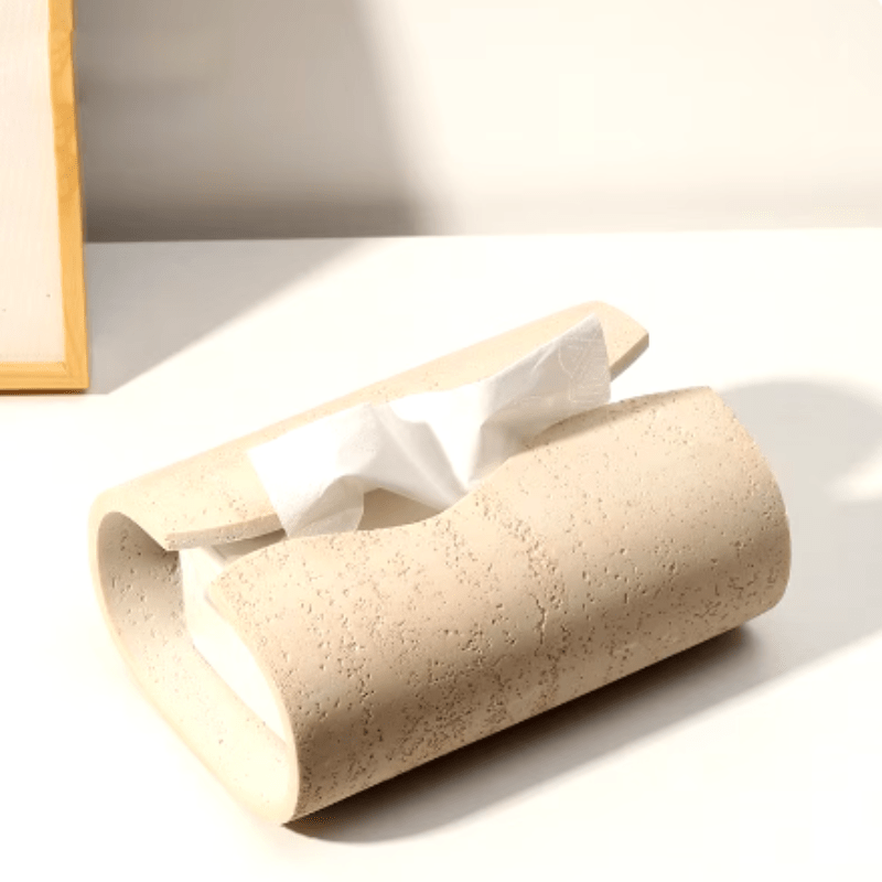 ChicTissue | Minimalistische Tissuehouder in Travertijnlook
