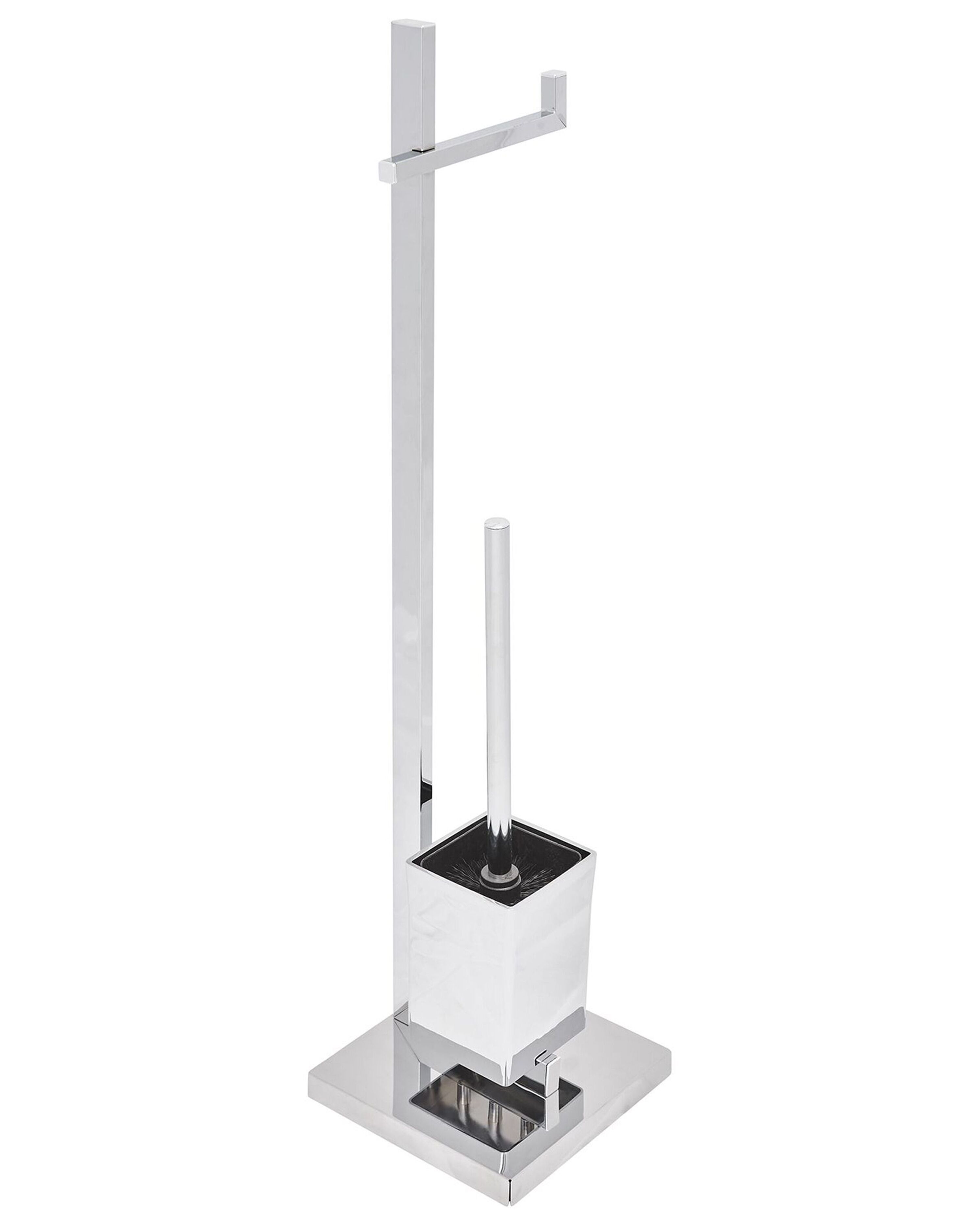 Toilet Roll and Brush Holder ULAPES Metal Silver