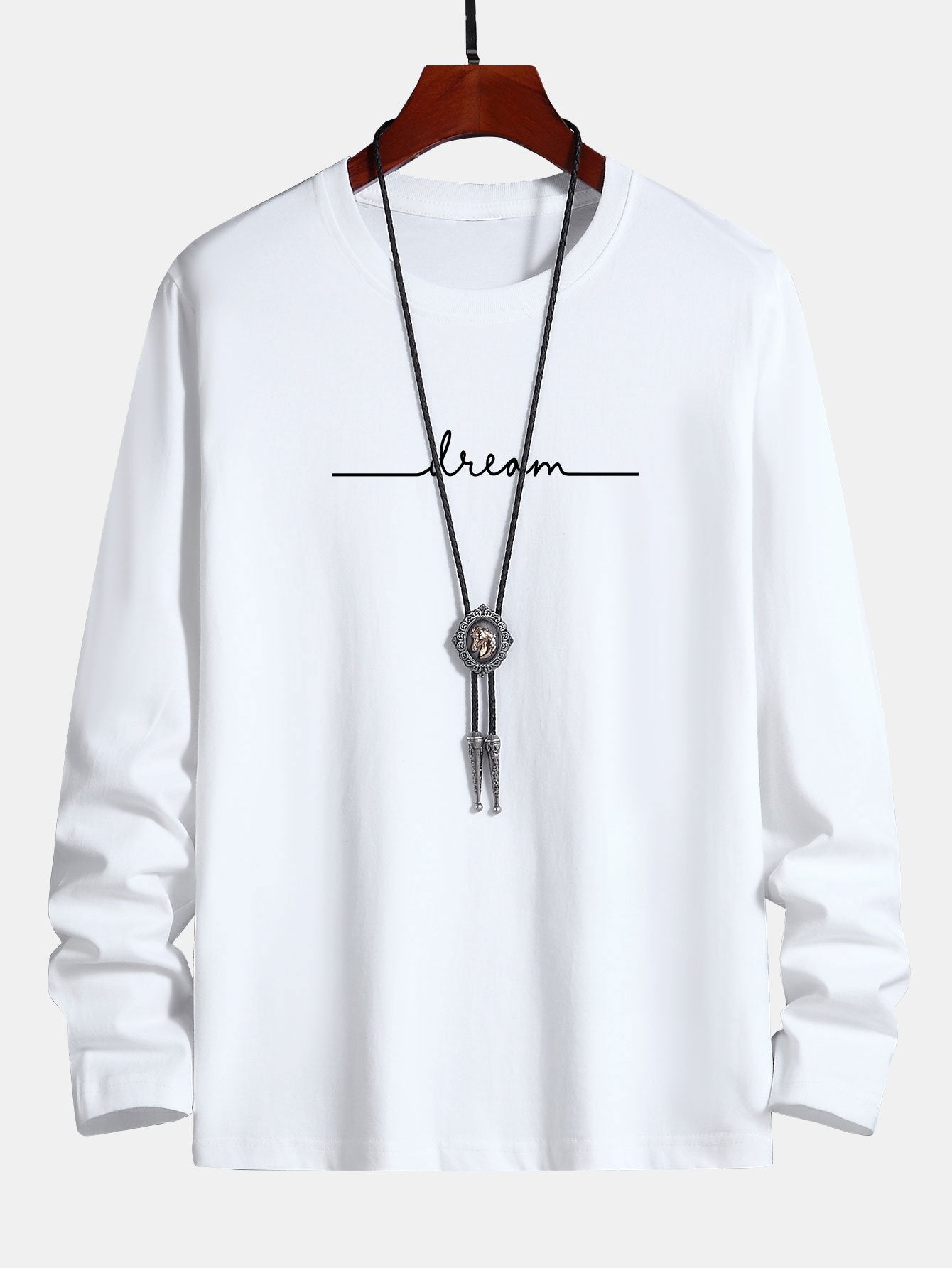 Long Sleeve Dream Print Cotton T-Shirt
