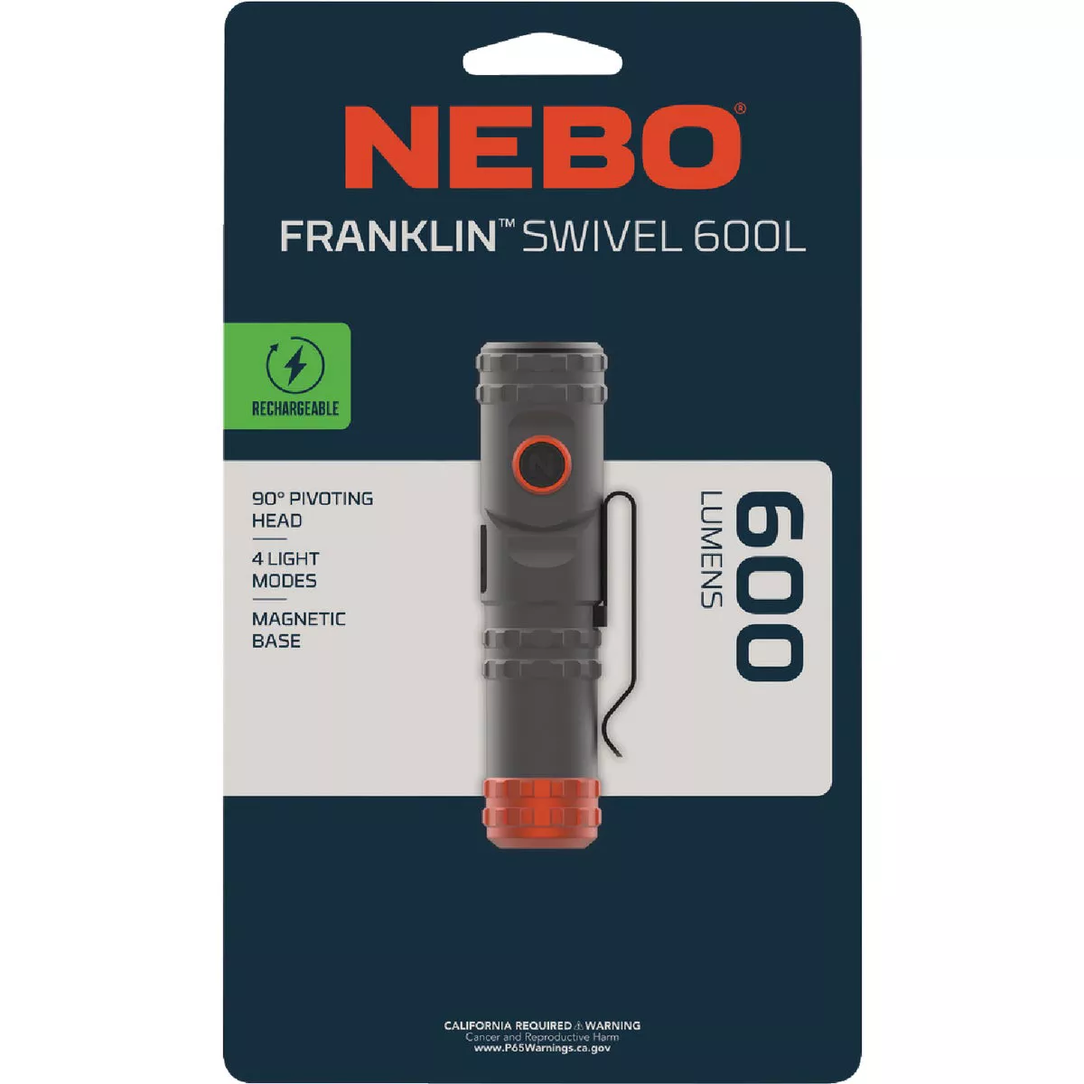 Nebo Franklin Swivel LED Rechargeable Compact Flashlight