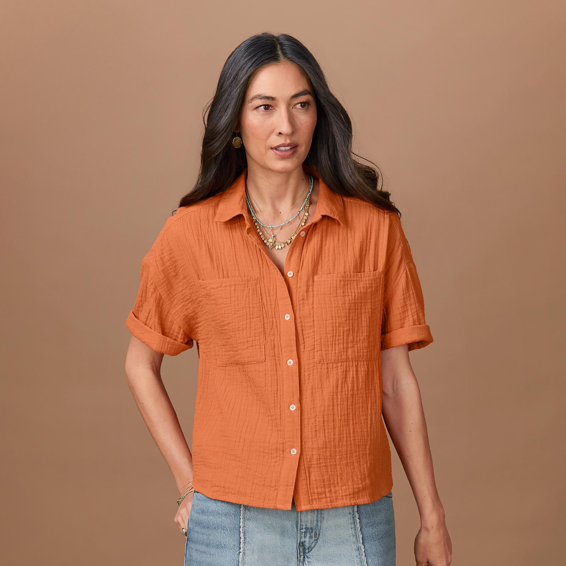 Mara Gauze Camp Shirt - Sundance Clothing