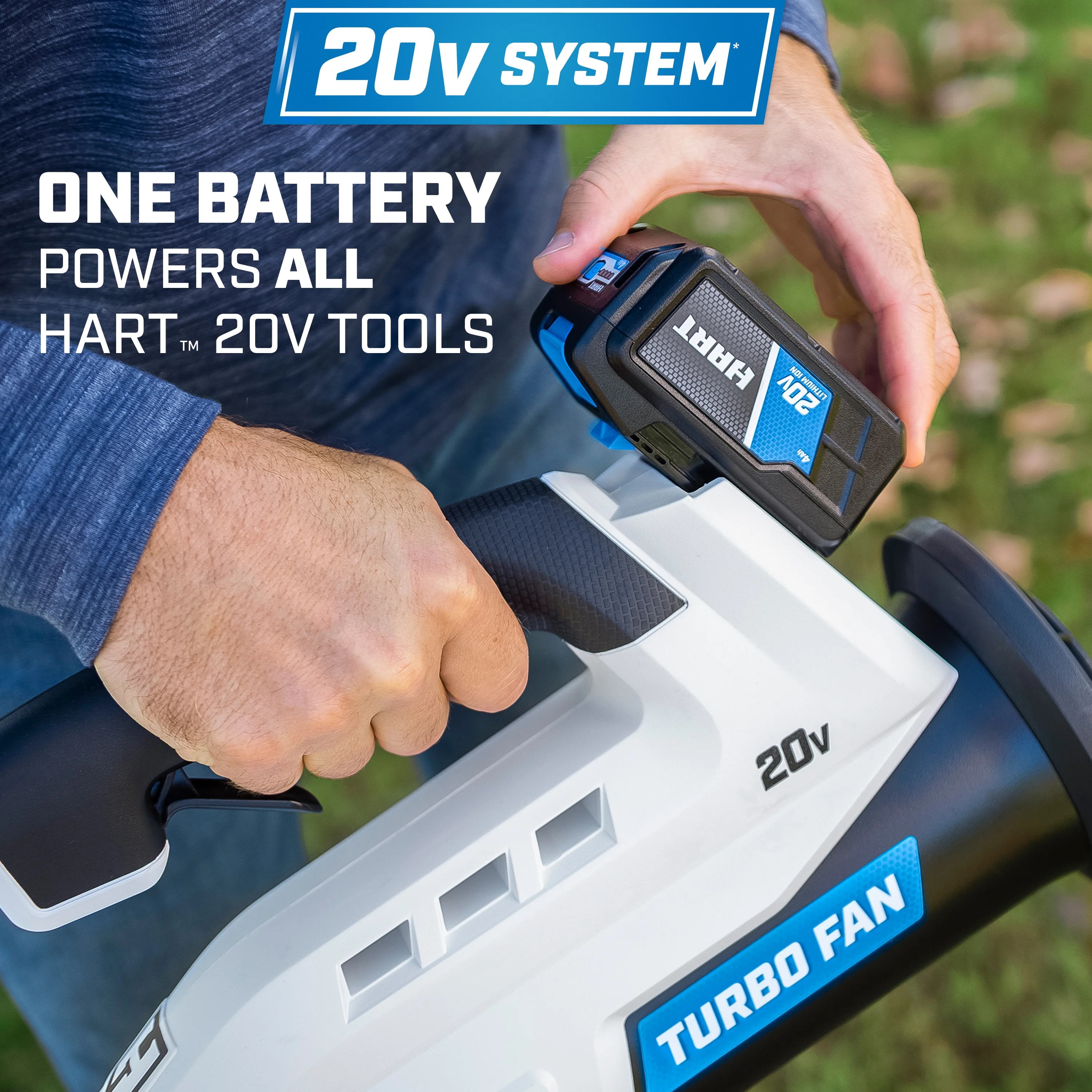HART 20V Cordless Turbo Fan Leaf Blower (1) 4.0Ah Lithium-Ion Battery - Image 6