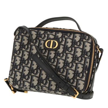 Dior Box 30 Montaigne shoulder bag in blue monogram canvas Oblique and blue leather1:1High-quality replica