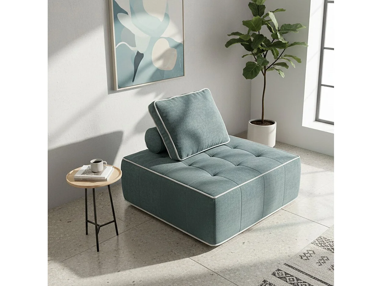 Coco Living Fauteuil Zen 1 place - sauge et blanc