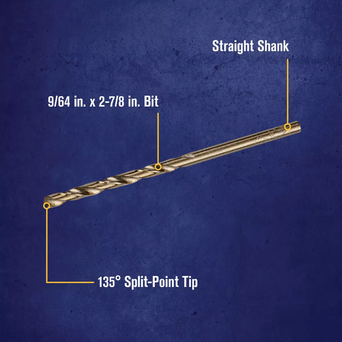 Irwin 9/64 In. Cobalt Pilot Point Drill Bit