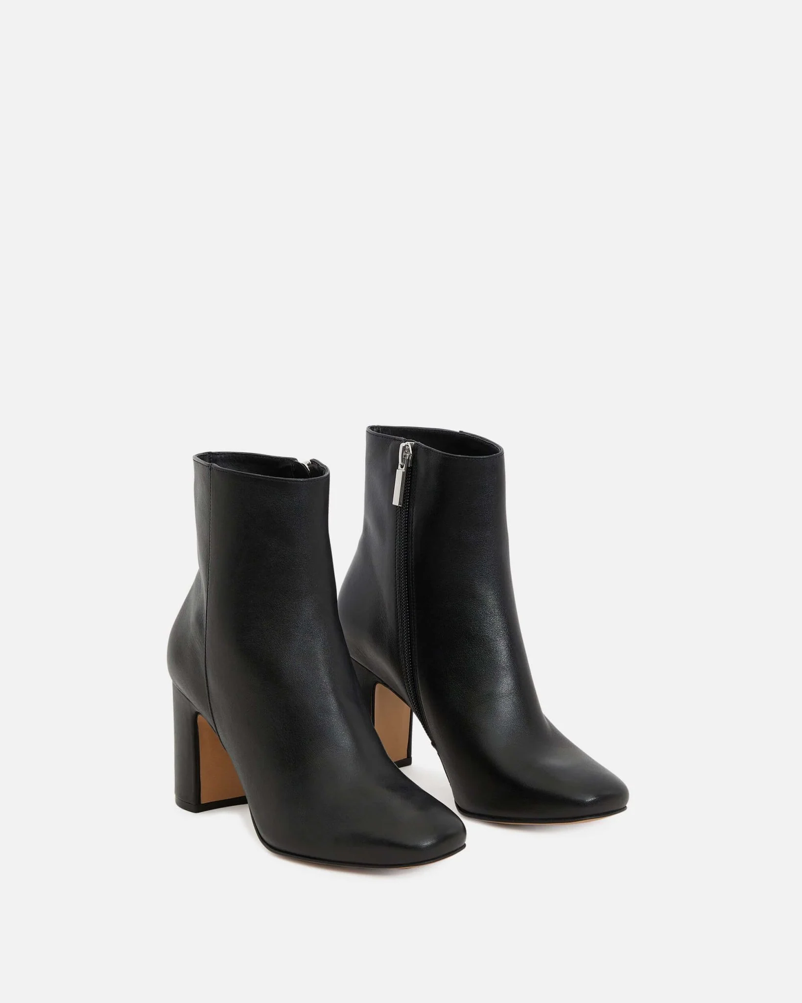 BOTTINES ANGELIQ - En cuir à talons noir
