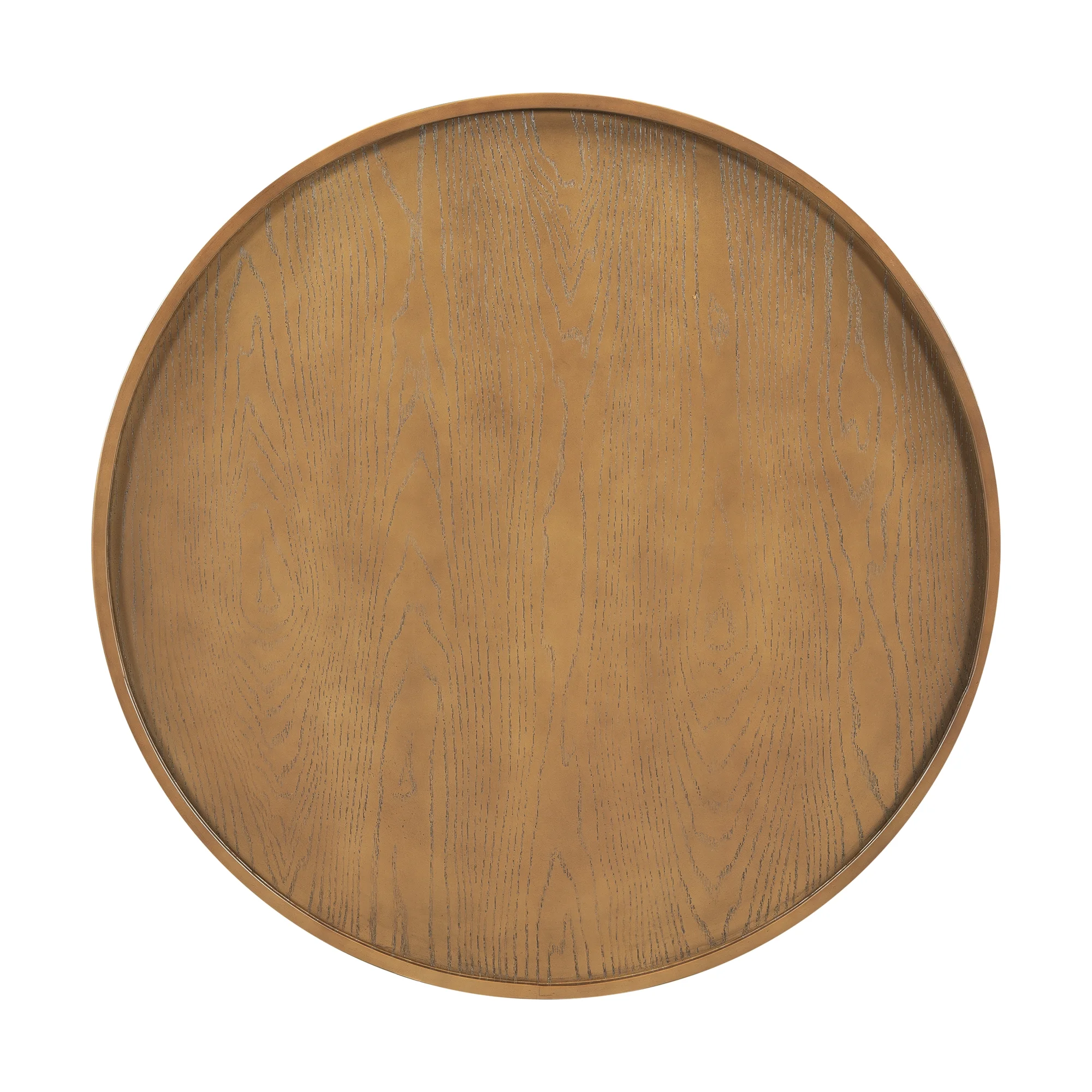 Harper & Bright Designs Rattan Round Coffee Table with Storage Shelf, Round Cane Wood Center Table for Living Room, 37'' Brown - Image 12
