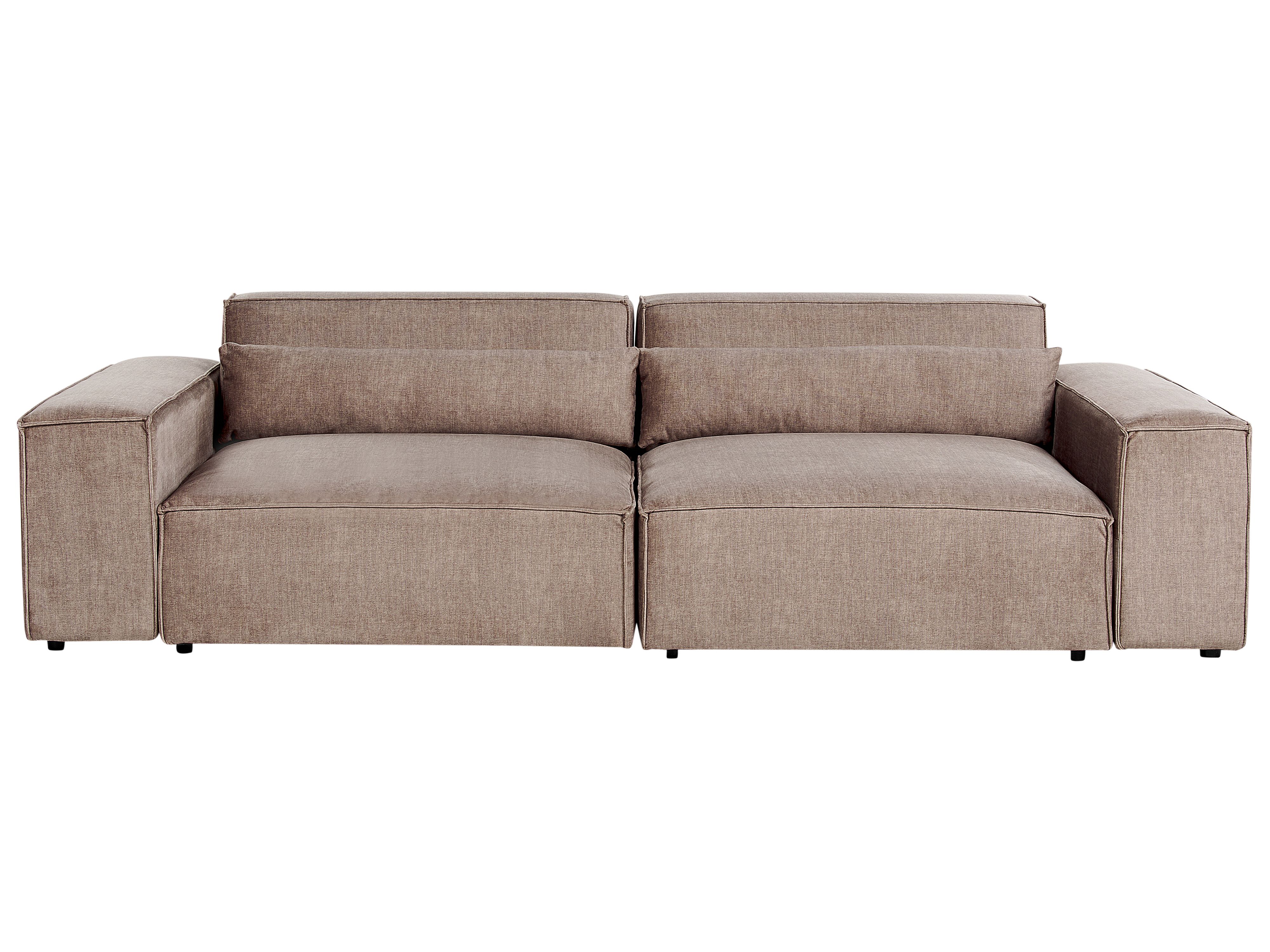 Modular Sofa 2 Seater HELLNAR Fabric Light Brown