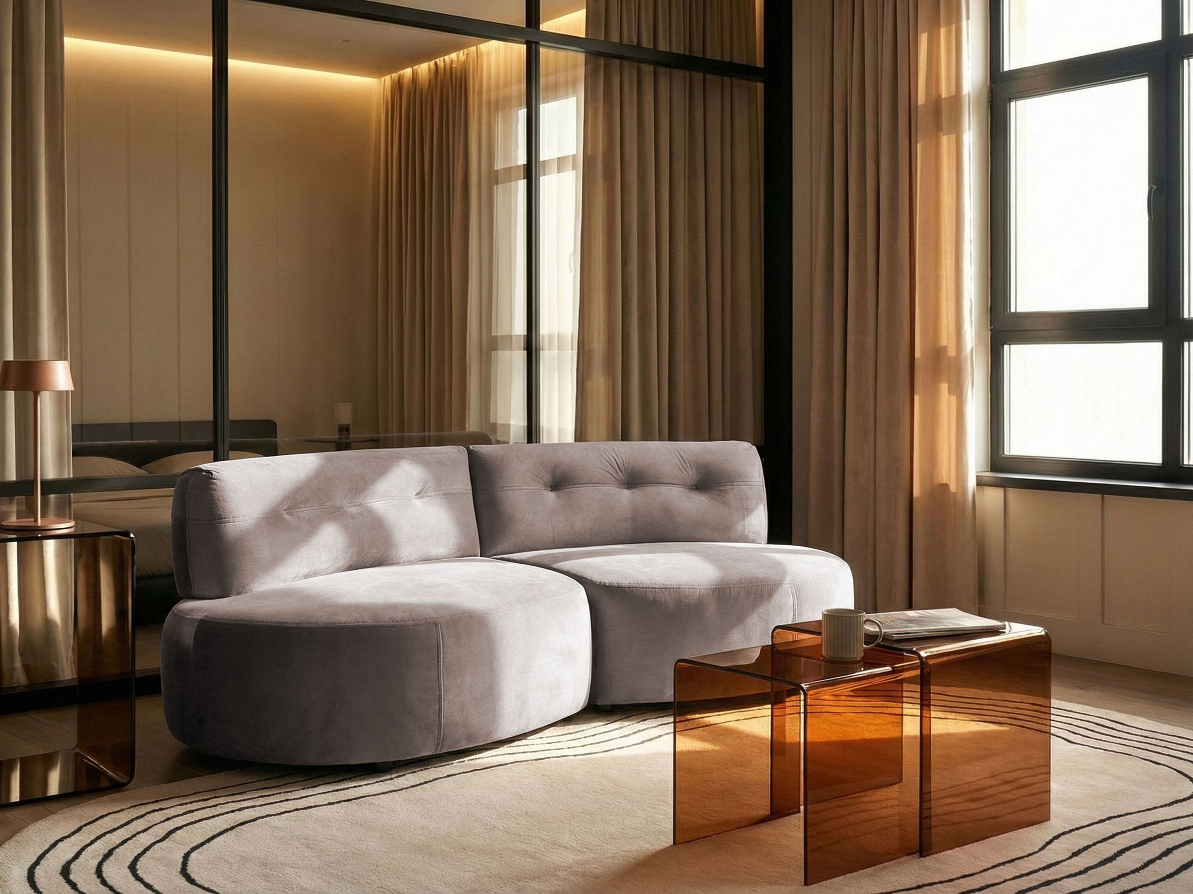 Sofa 3 Seater LAERDAL Velvet Taupe