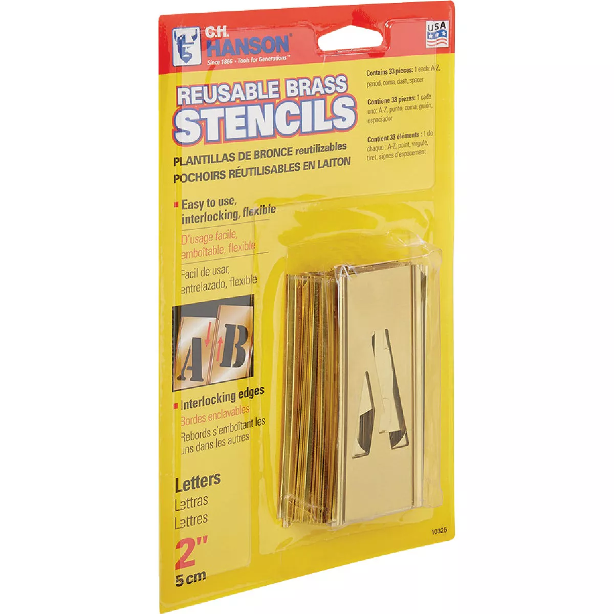 C.H. Hanson 2 In. Letter Stencil Set (32 Piece)