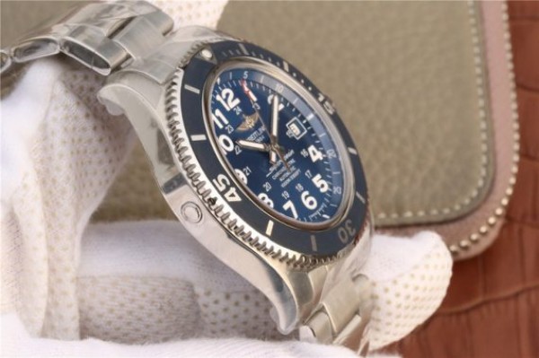 Replica Breitling SuperOcean  II 44mm GF Blue Dial SS Bracelet A2824 - Top club