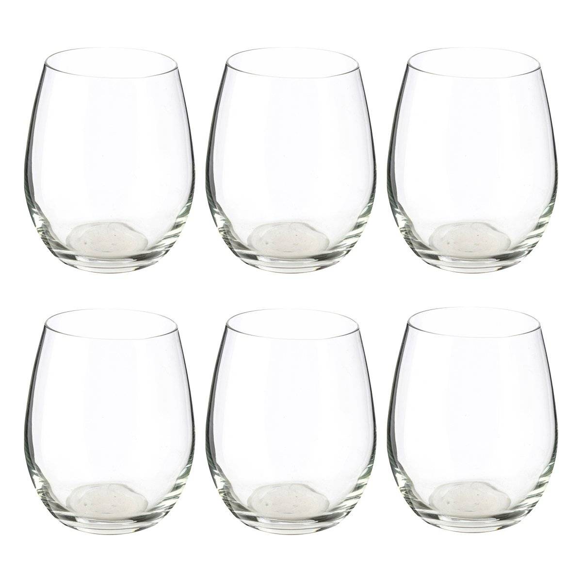 Set of 6 low tumblers "Orpea" 360 ml, Transparent