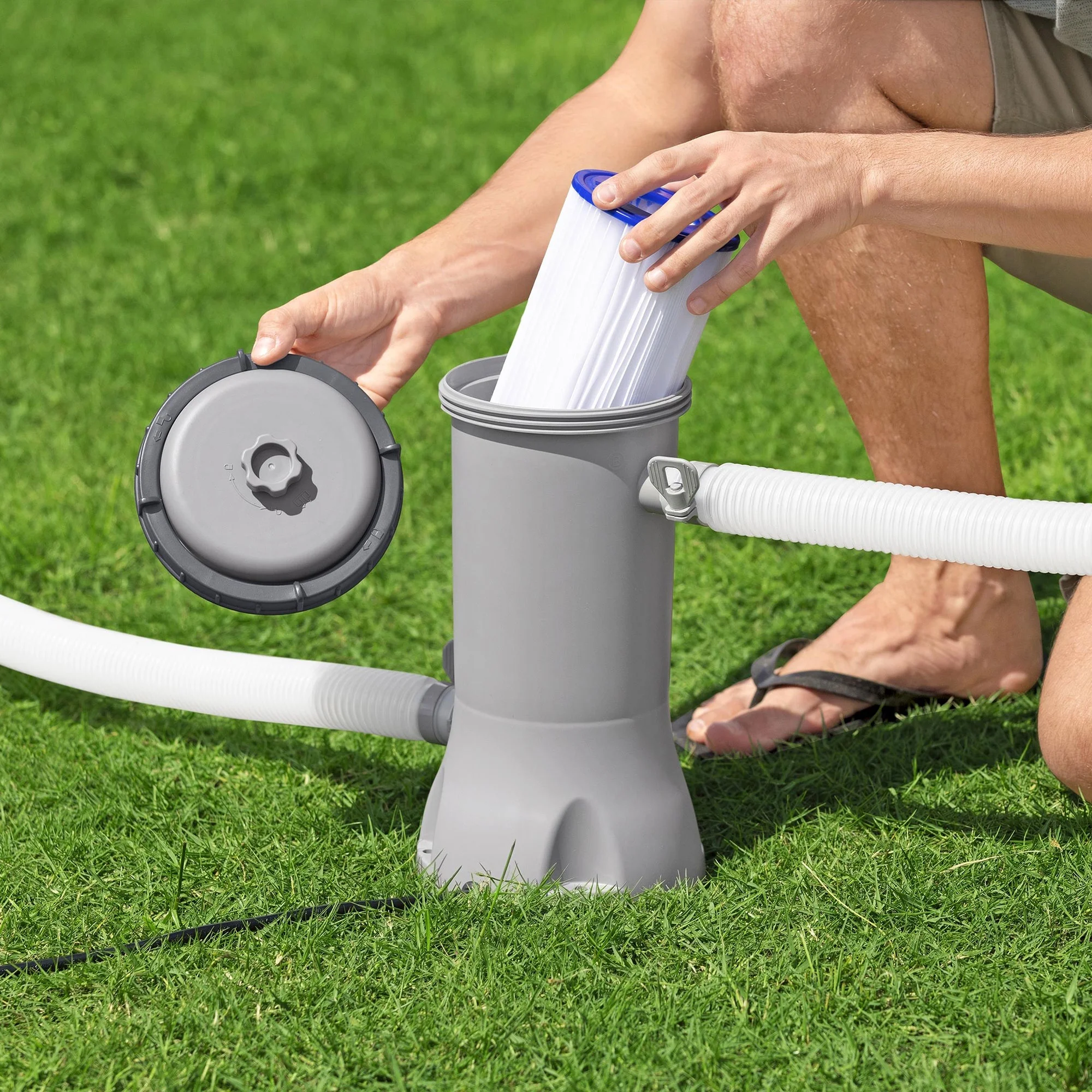 Bestway Flowclear 530 Gallons per Hour Above Ground Pool Filter Pump - Image 4