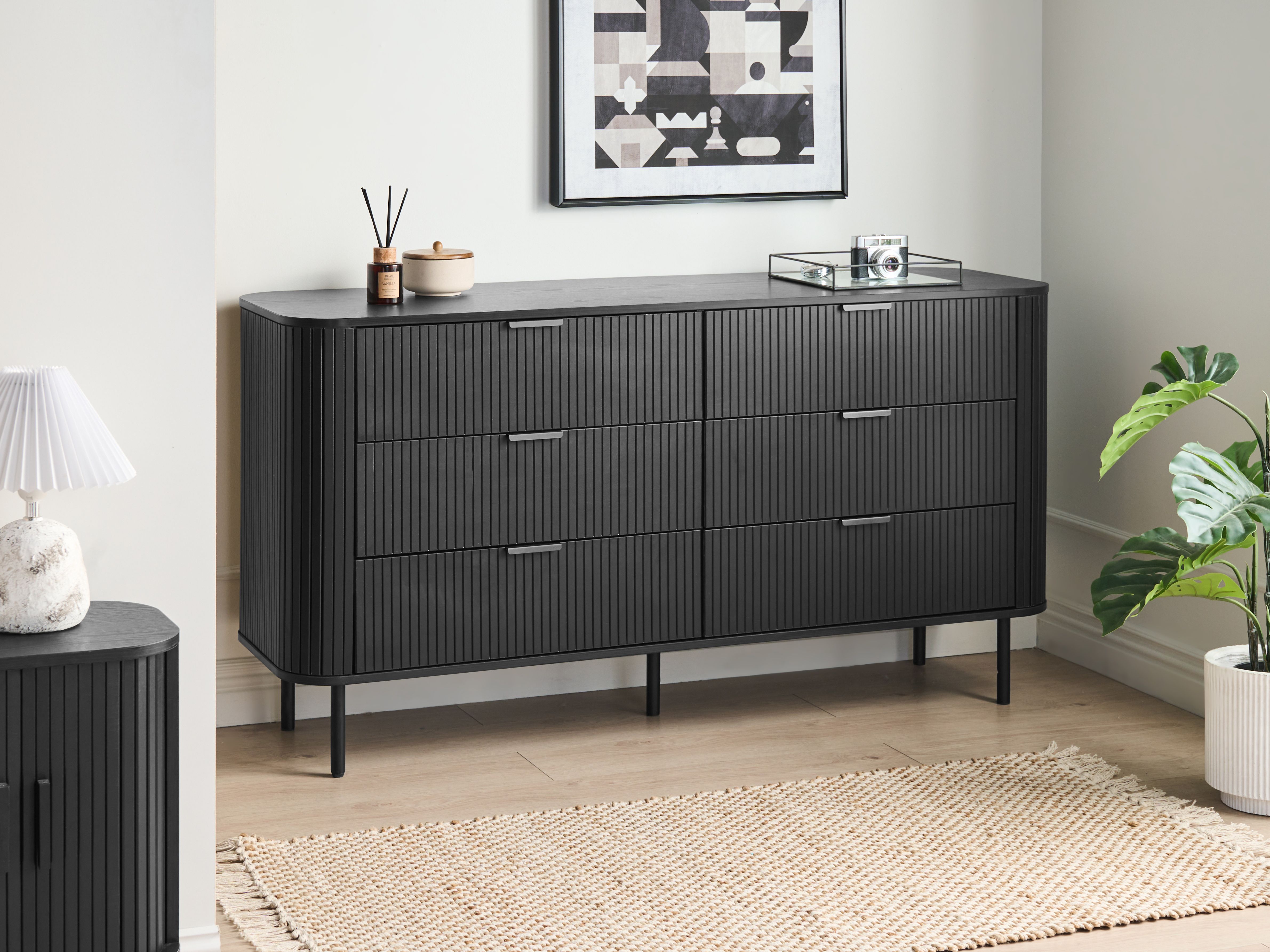 6 Drawer Chest BRADLEY Black