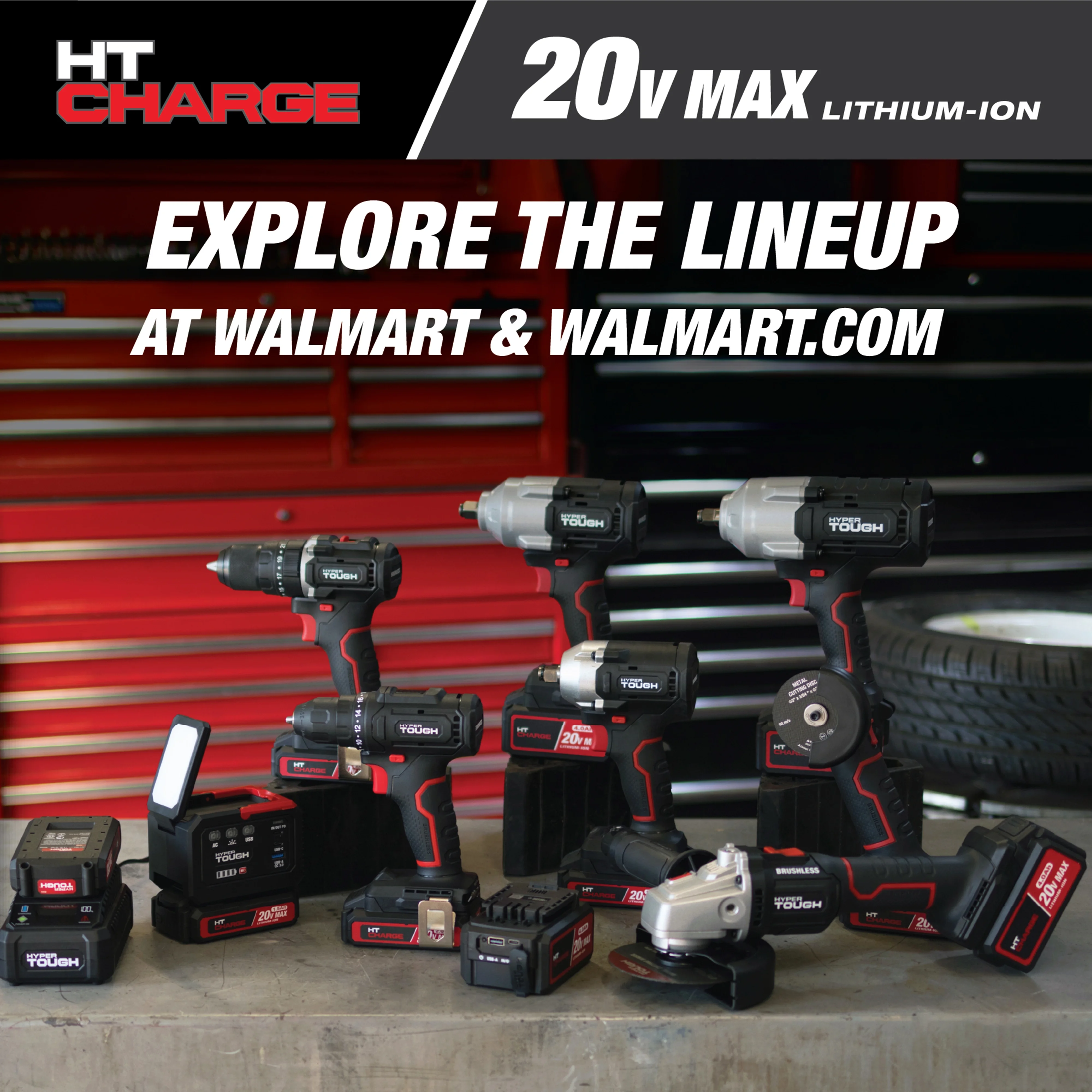 Hyper Tough 20V Max Brushless 1/2-inch High-Torque Cordless Impact Wrench with 4.0Ah Lithium-Ion Battery and Charger - Image 25