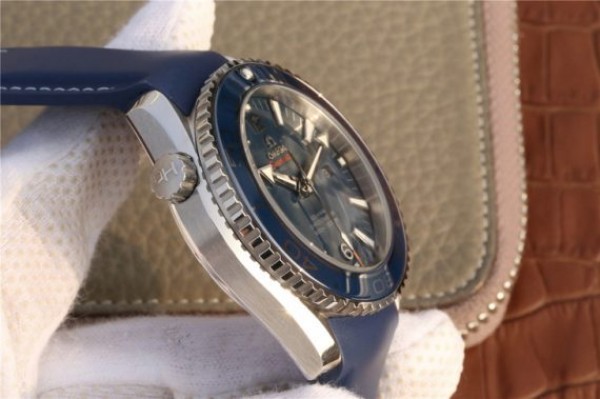 Replica Omega Planet Ocean Professional Blue Liquidmetal Bezel 45mm OMF Rubber Strap A8500 - Top club