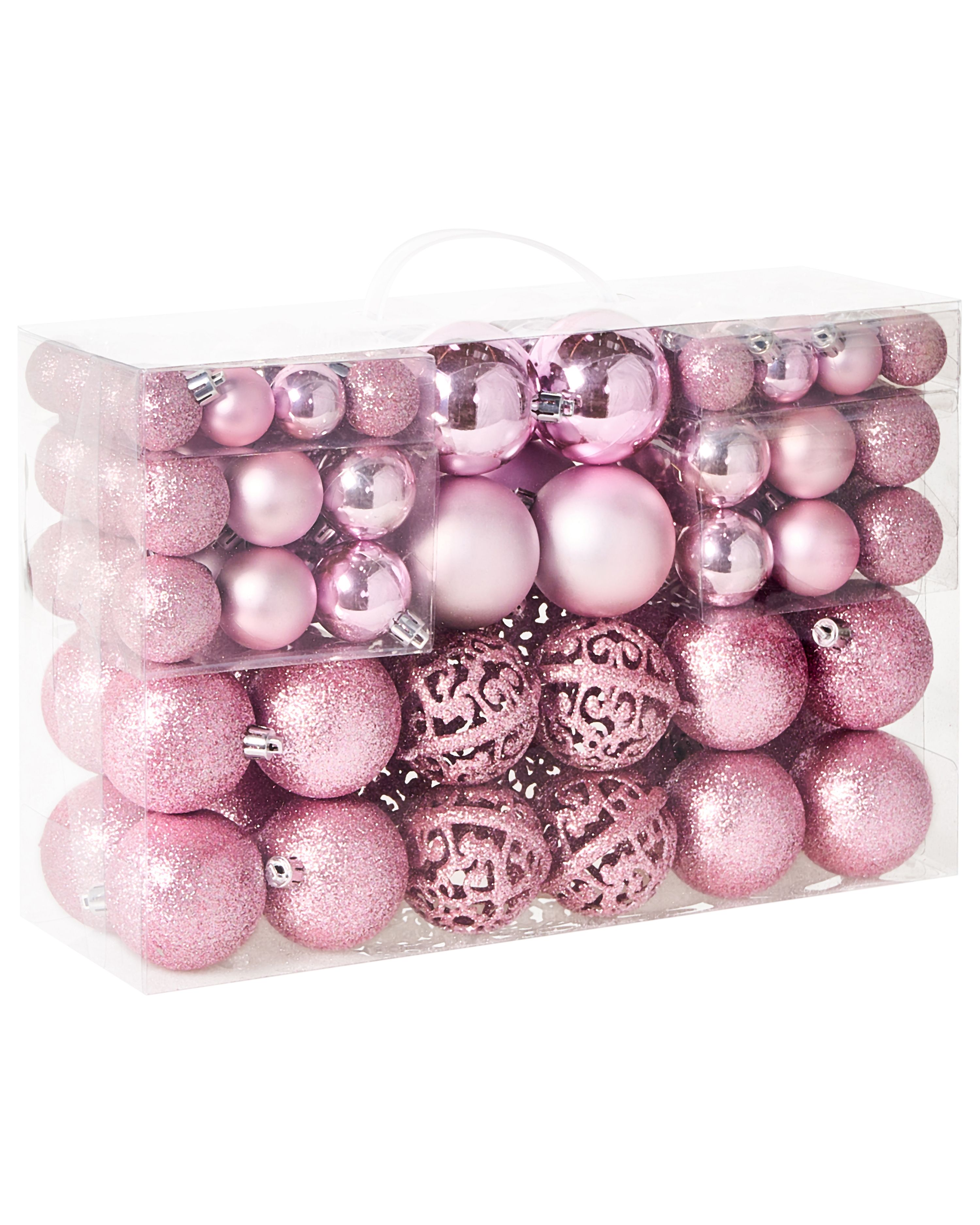 Set of 100 Baubles VANERN Pink