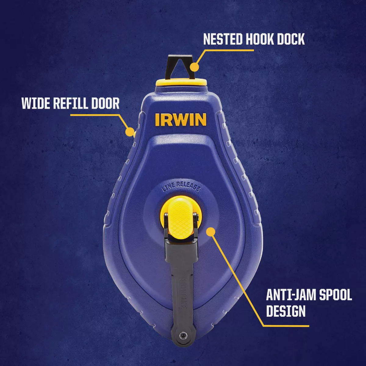 Irwin STRAIT-LINE Speed-Line 100 Ft. Chalk Line Reel