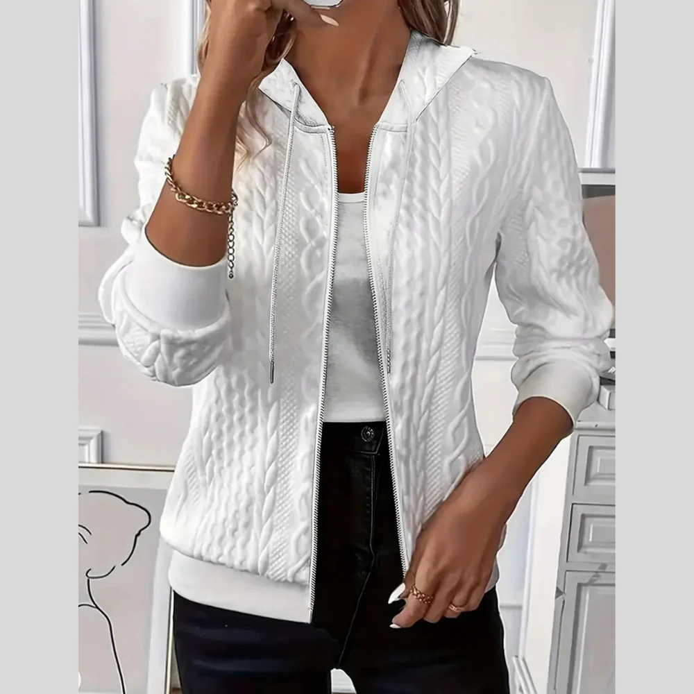 Drawstring Zip Up Hooded Jacket - ZKZOOK