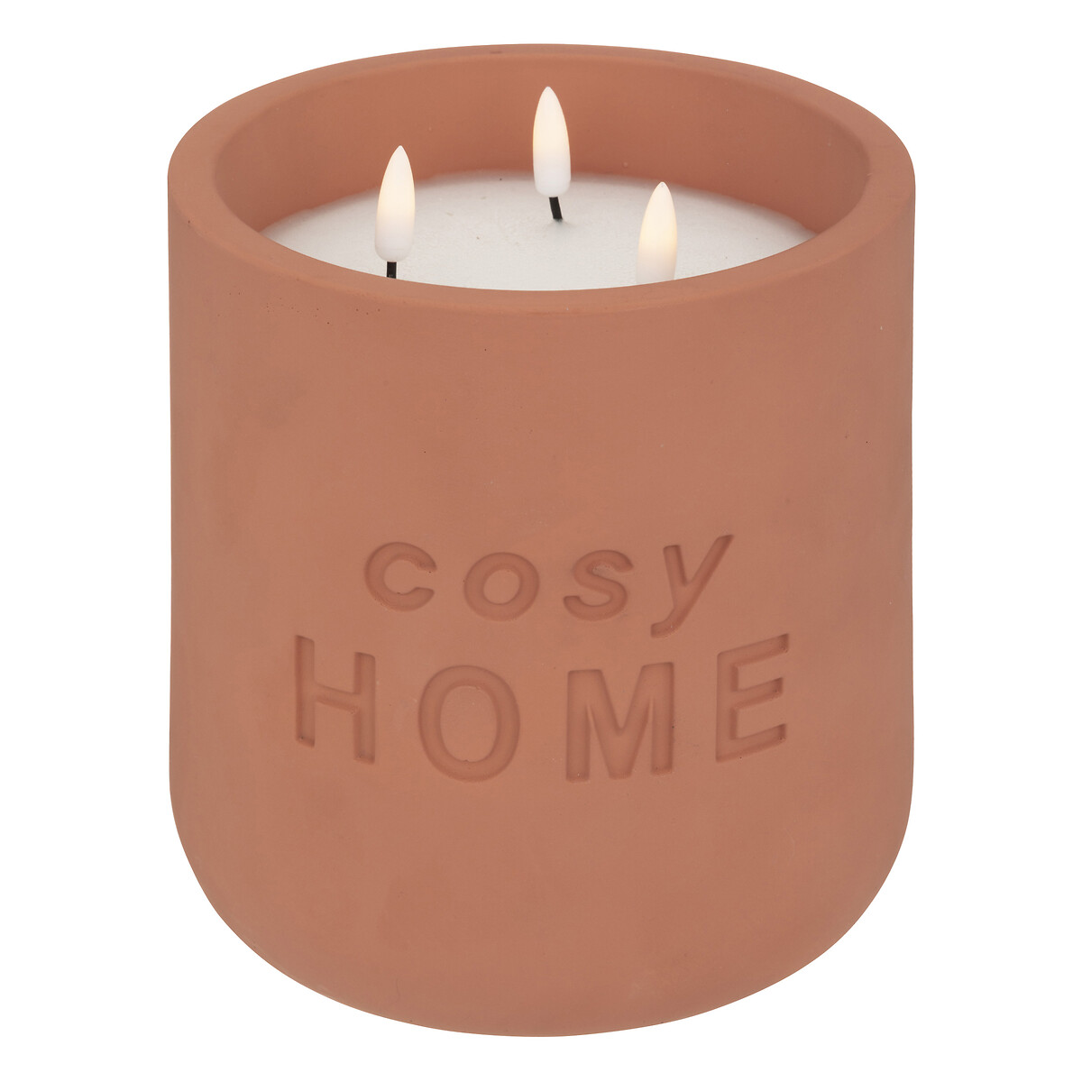 LED candle "Cosy" Terracotta pink, 3.2kg