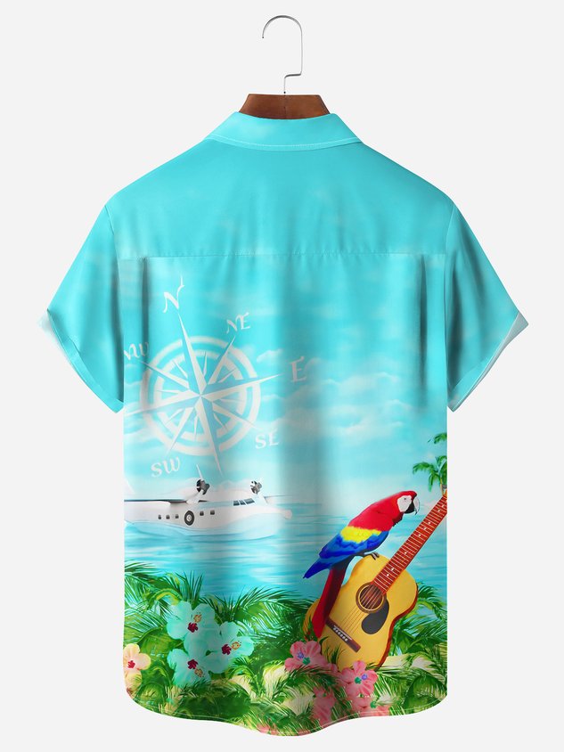 Retired Not My Problem Anymore Chest Pocket Short Sleeve Hawaiian Shirt