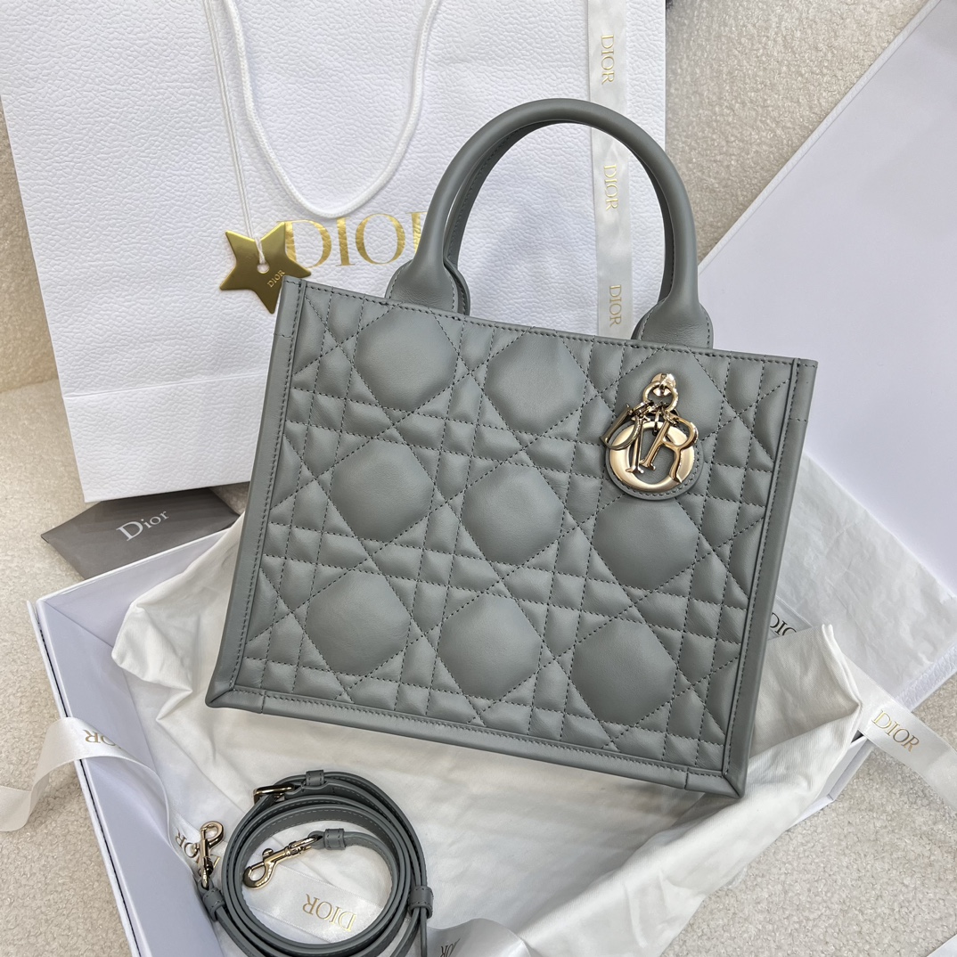 Dior Small Book Tote Bag Grey For Women 10,4in/26,5cm1:1High-quality replica