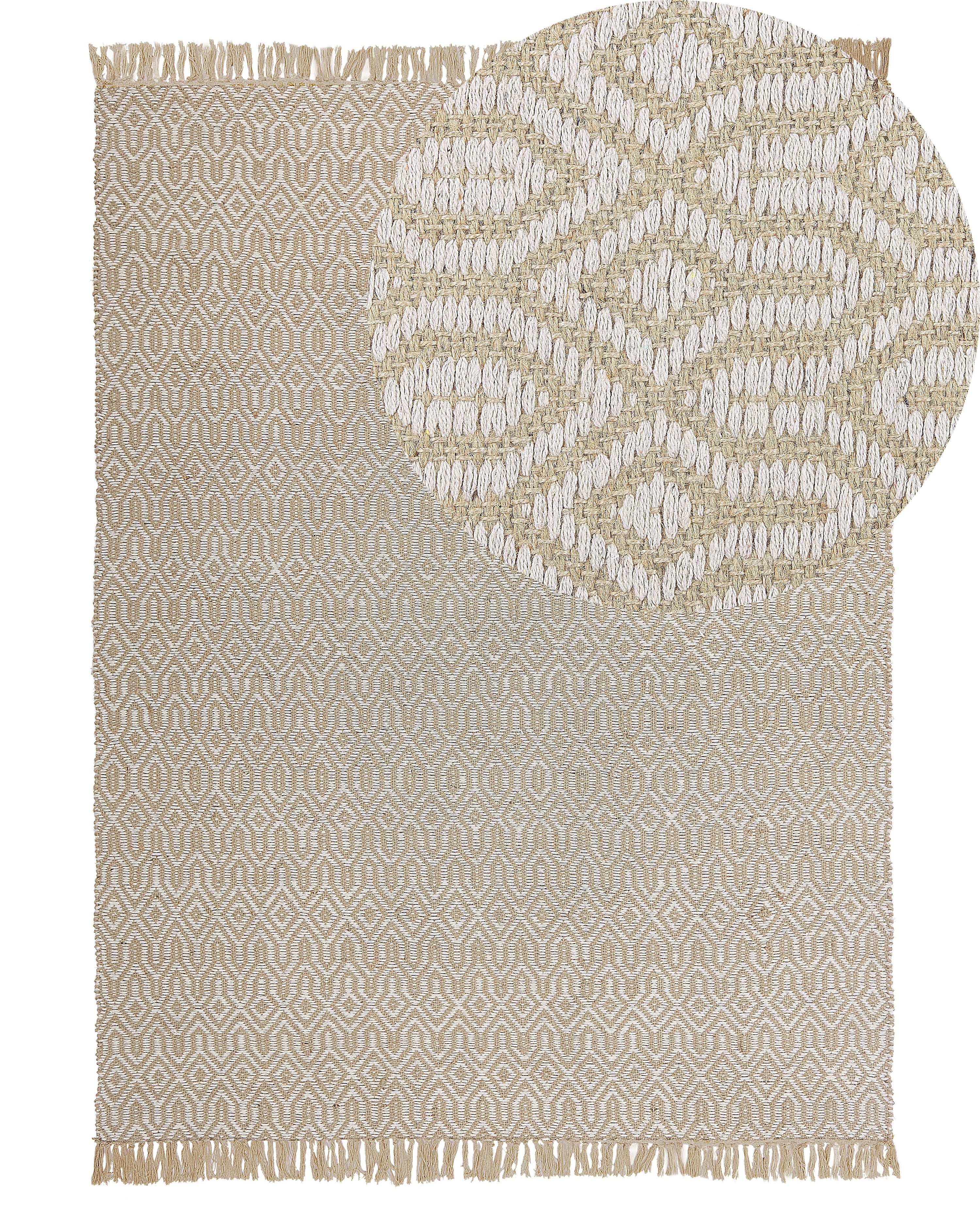 Rug POZANTI Beige 140 x 200 cm Jute