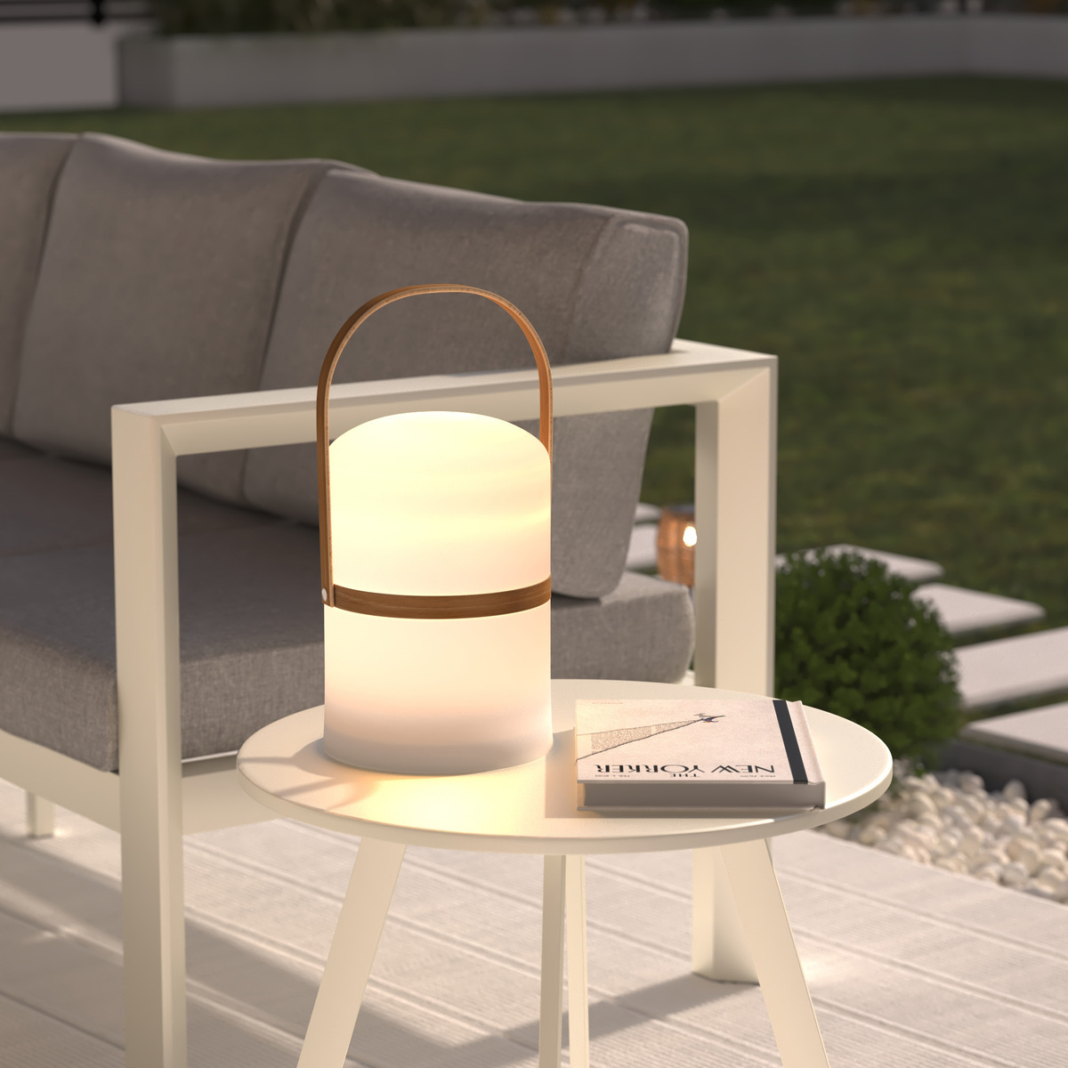 LED outdoor lamp "Kiara" White, H. 36 cm