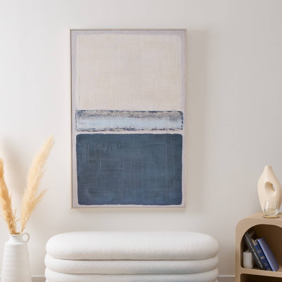 Framed Painting "Jimena" Blue, 116x75 cm