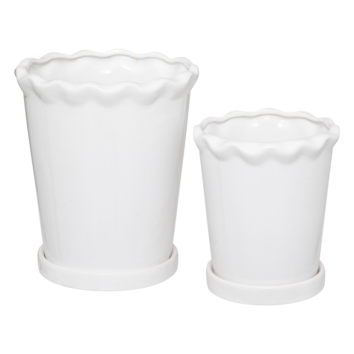 Set of 2 flower pots "Wild" H. 21/16 cm