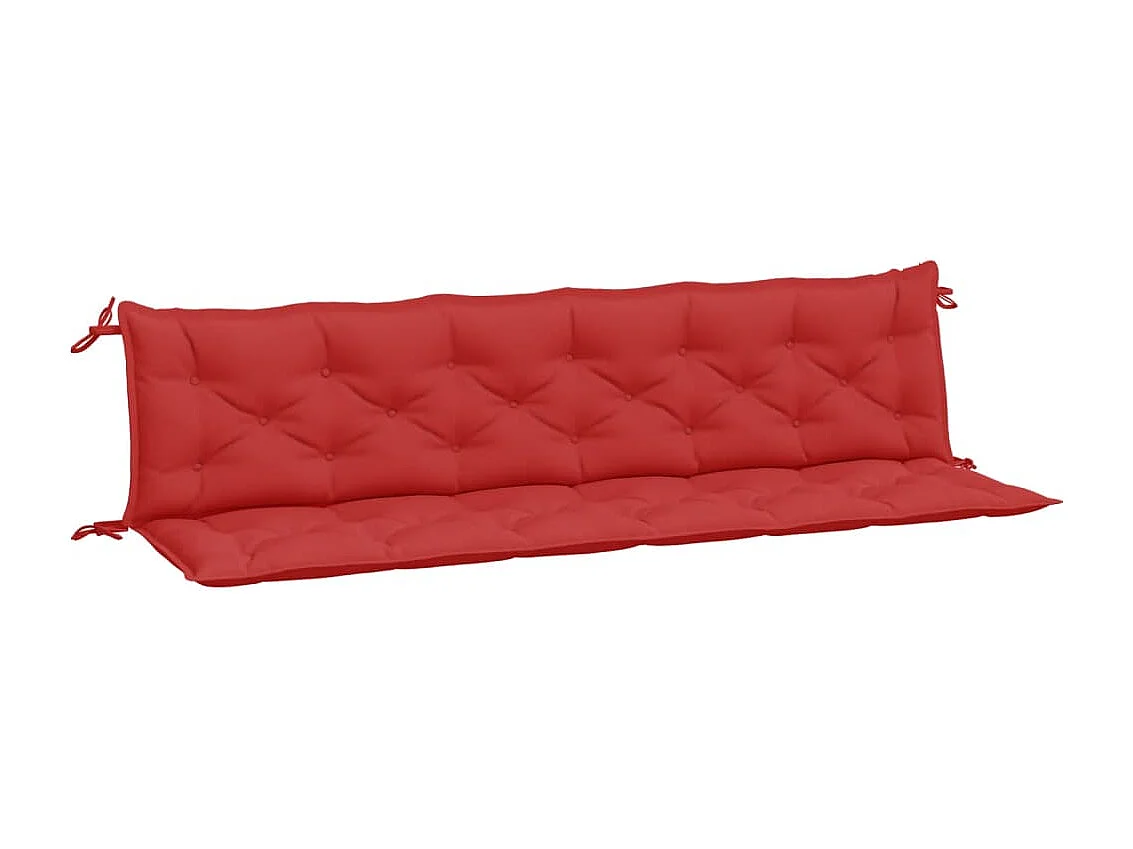 Coussins de banc jardin lot de 2 rouge 200x50x7 cm tissu Oxford