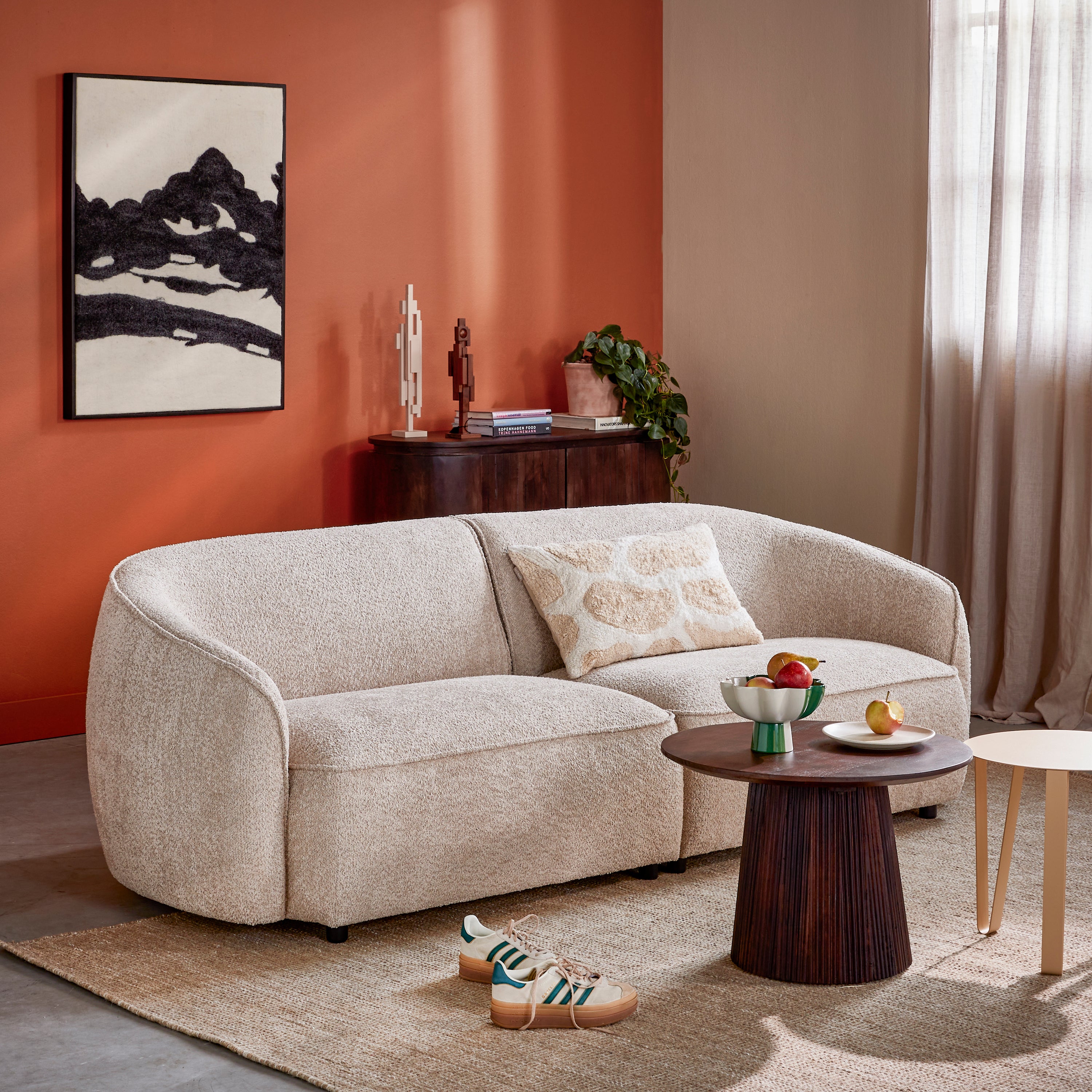 Blokker Grand Bijzettafel Donkerbruin Mangohout - Ø 60 cm