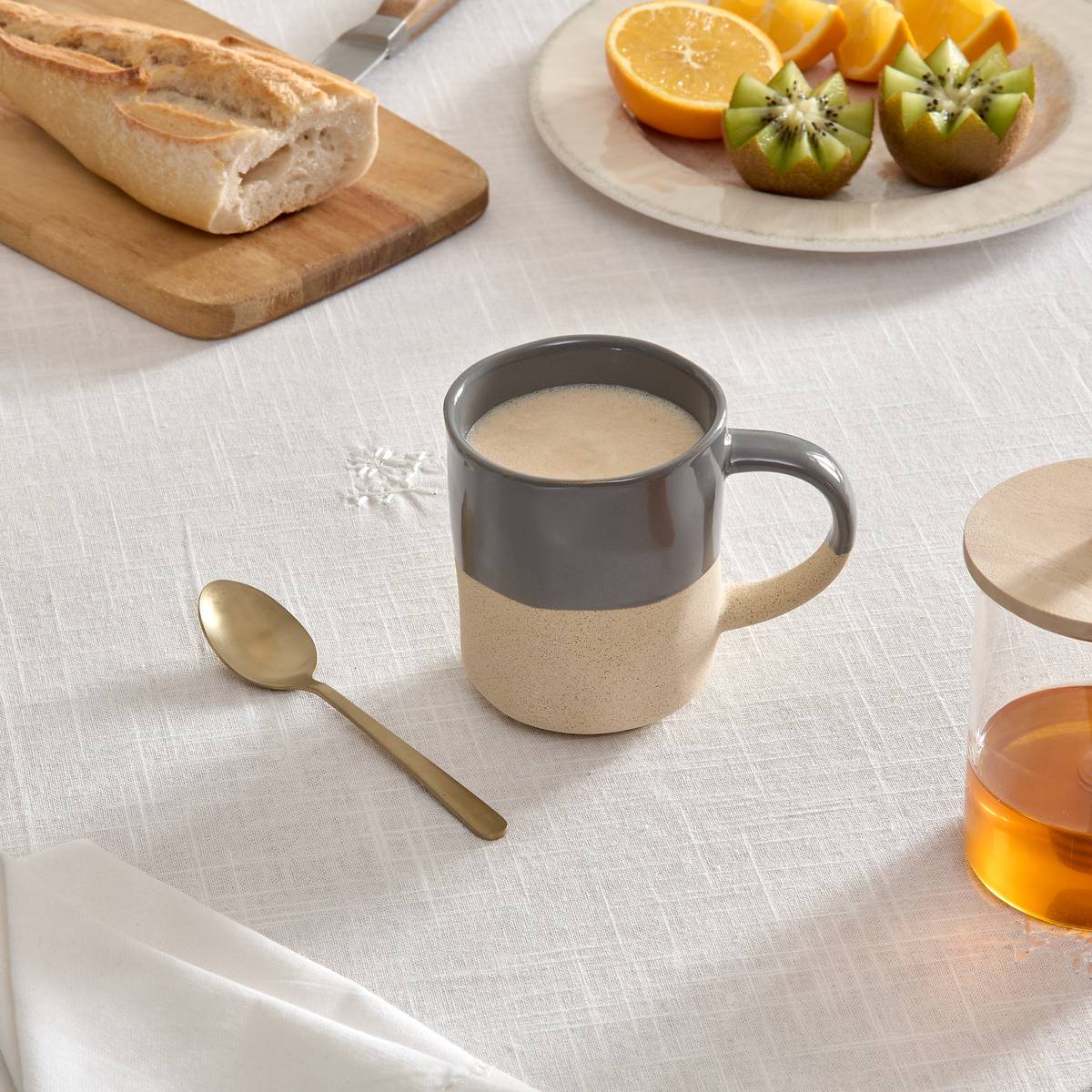 Mug "Kate" 320 ml, earthenware, blue-grey