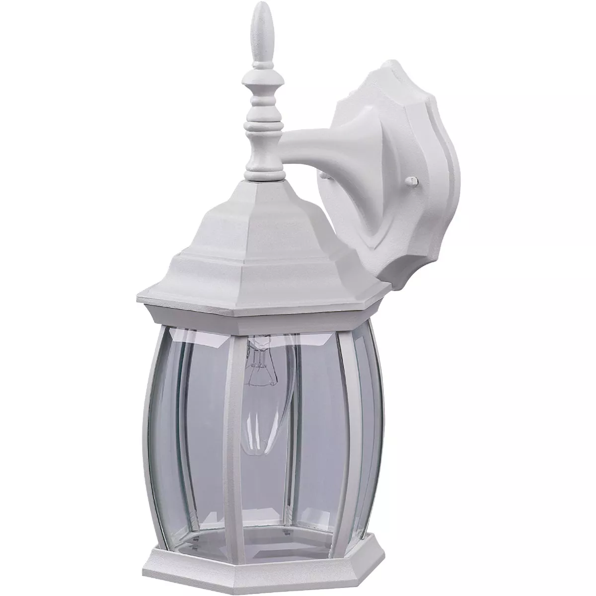 Home Impressions White Incandescent Type A or B Outdoor Wall Light Fixture (2-Pack)