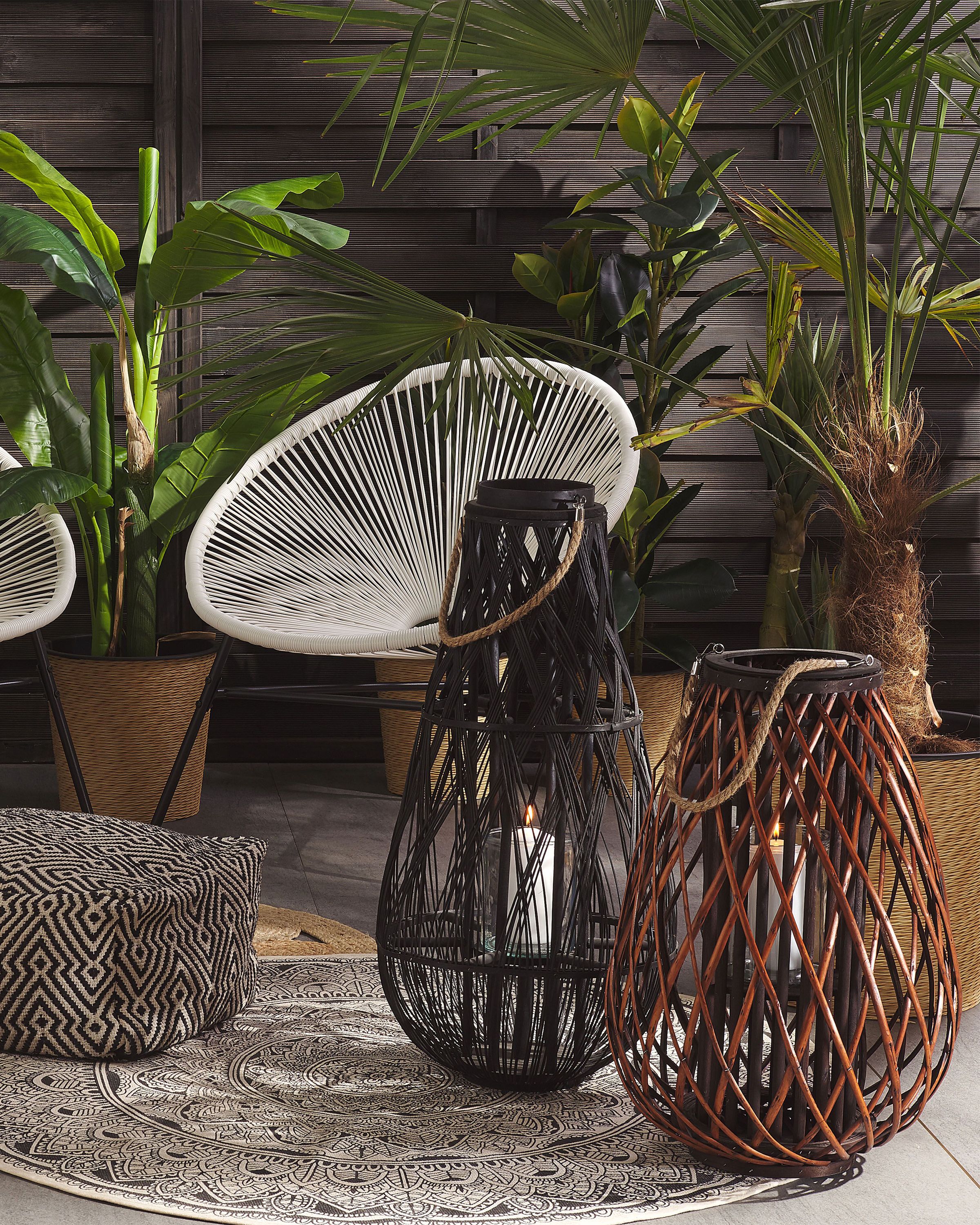 Lantern KIUSIU Willow Wood 60 cm Brown