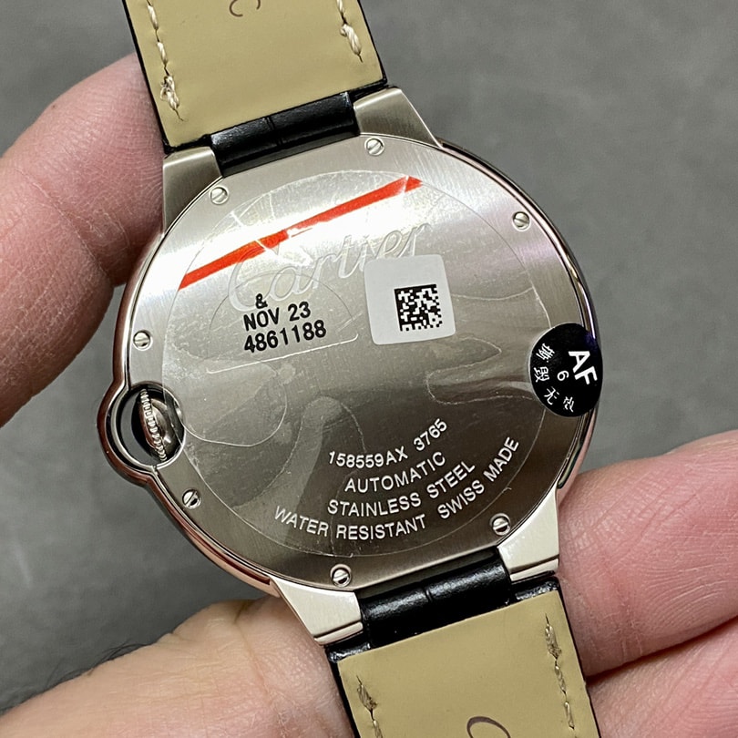 Cartier Ballon Bleu de Fake Cartier Watch Stainless Steel 42mm Silver Dial Leather Strap WSBB0026-AF(1:1 replica) - Elite Watch Atelier