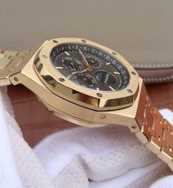 Replica Audemars Piguet JF Royal Oak 41mm 26574 YG Black Textured Dial A5134 - Top club