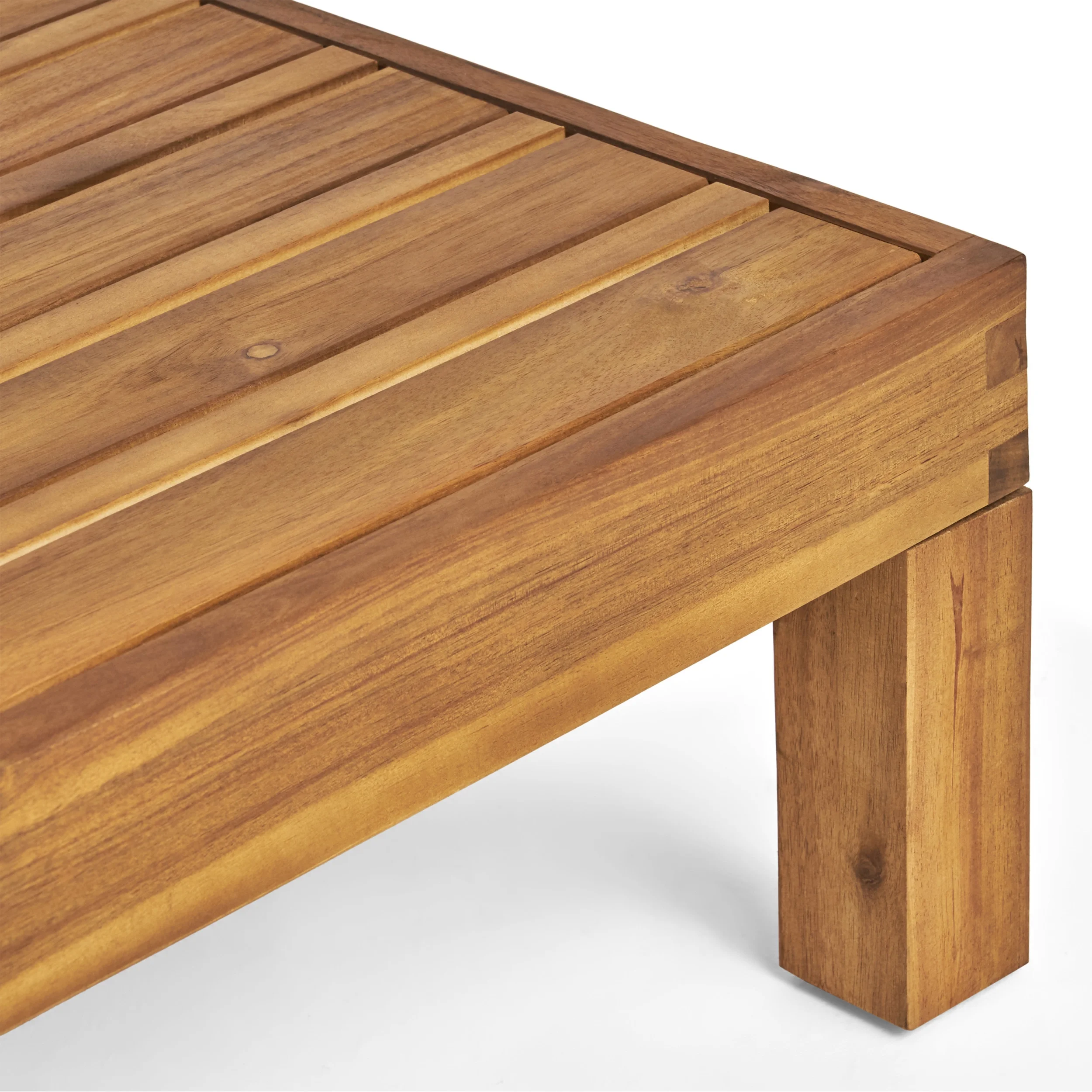 Kaena Acacia Wood Outdoor Coffee Table, Teak - Image 5