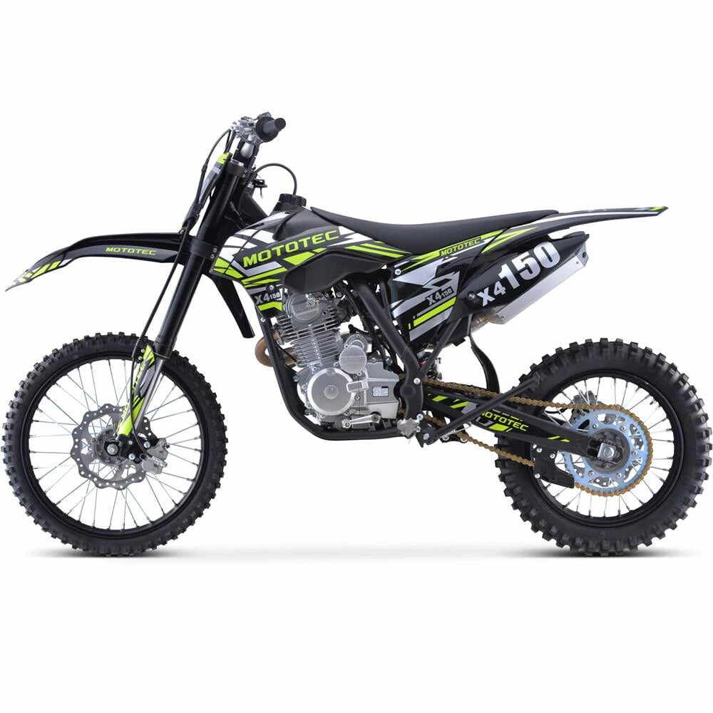 MotoTec X5 250cc 4-Stroke Gas Dirt Bike Black - Image 3