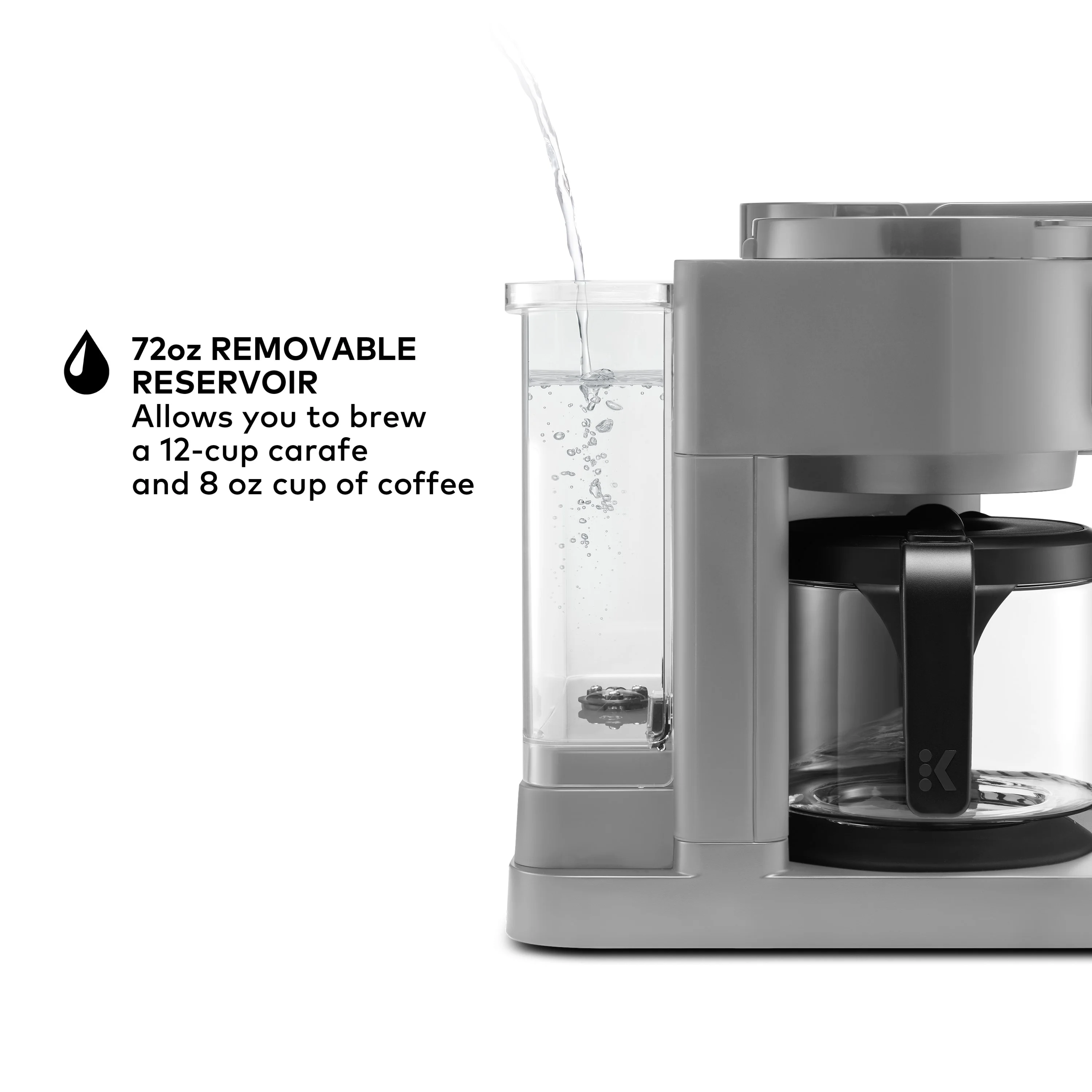 Keurig K-Duo Essentials, Hot & Iced Single-Serve K-Cup Pod Coffee Maker & Carafe, Moonlight Grey - Image 8