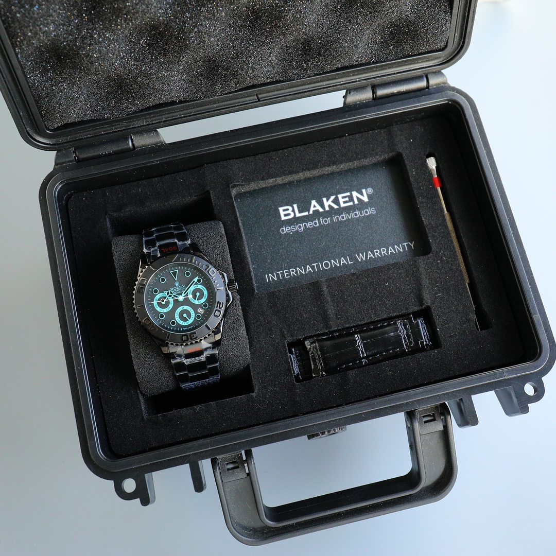 Rolex All Black Yacht Series - Versatile Limited Edition - Maximum Configuration - 40MM - Cyan(1:1 replica) - Top club