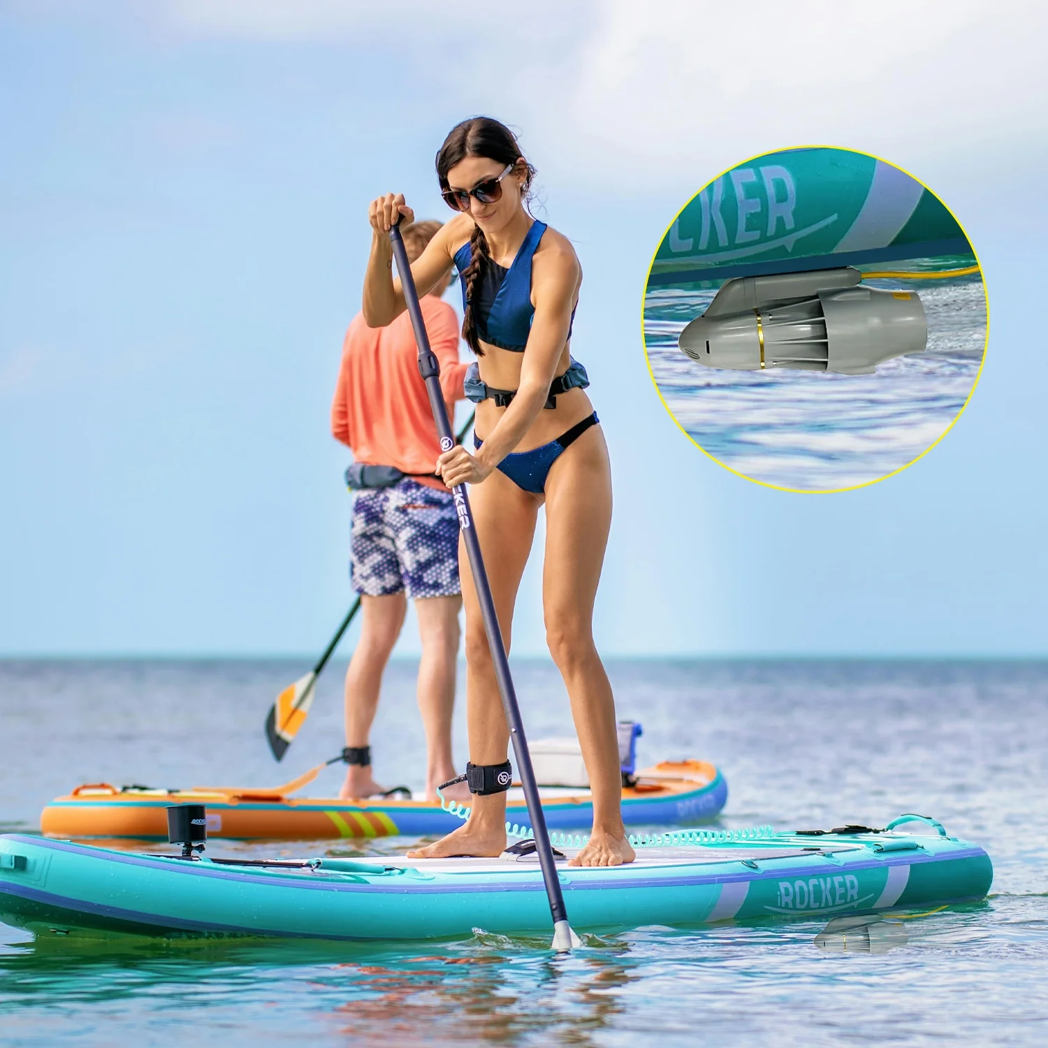 Electric Enigne Trolling Motor for SUP, Fishing Kayak, Belly Boat, 8KM/H Underwater Thruster SUP Paddle Board, (Battery not Included) - Image 2