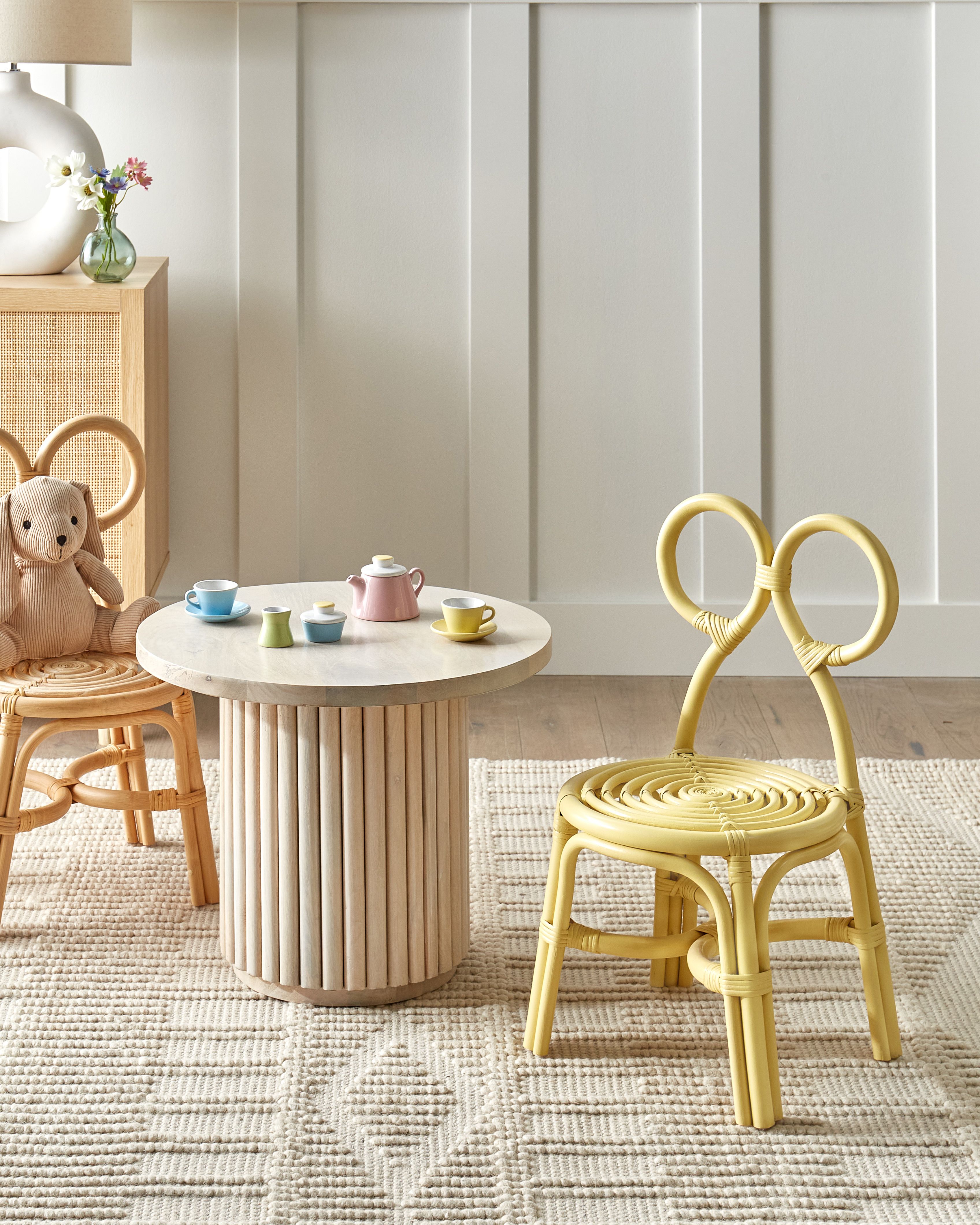 Kids Chair MIRTIA Rattan Yellow