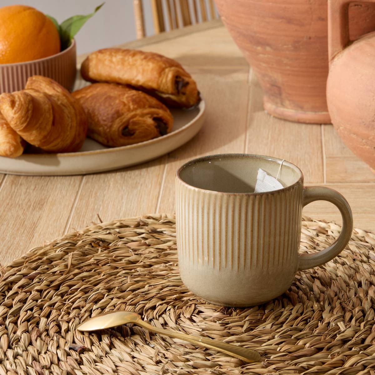 Mug "Chloe" Stoneware (ceramic), 360 ml, Beige