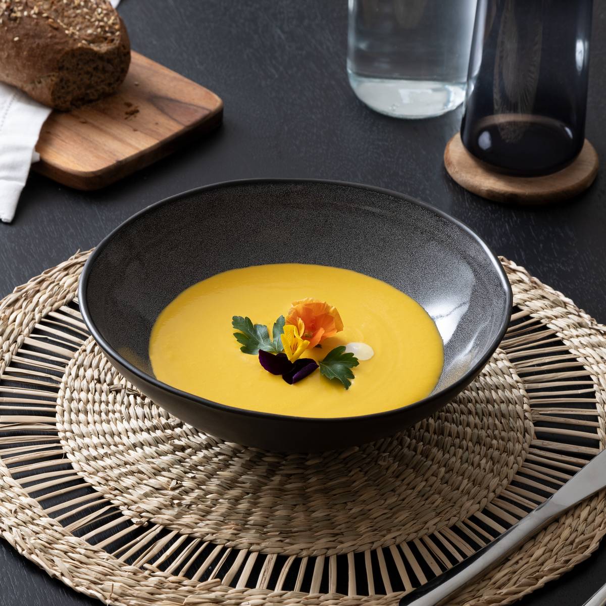 "Diane" Salad Bowl D.23 cm, Dark Grey