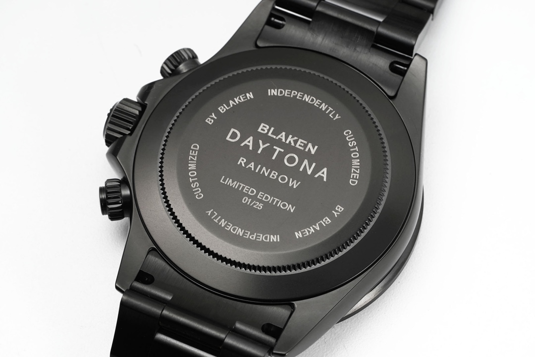 Rolex Daytona Blaken with Black DLC Coating - Modified Blue Diamond - Black(1:1 replica) - Top club