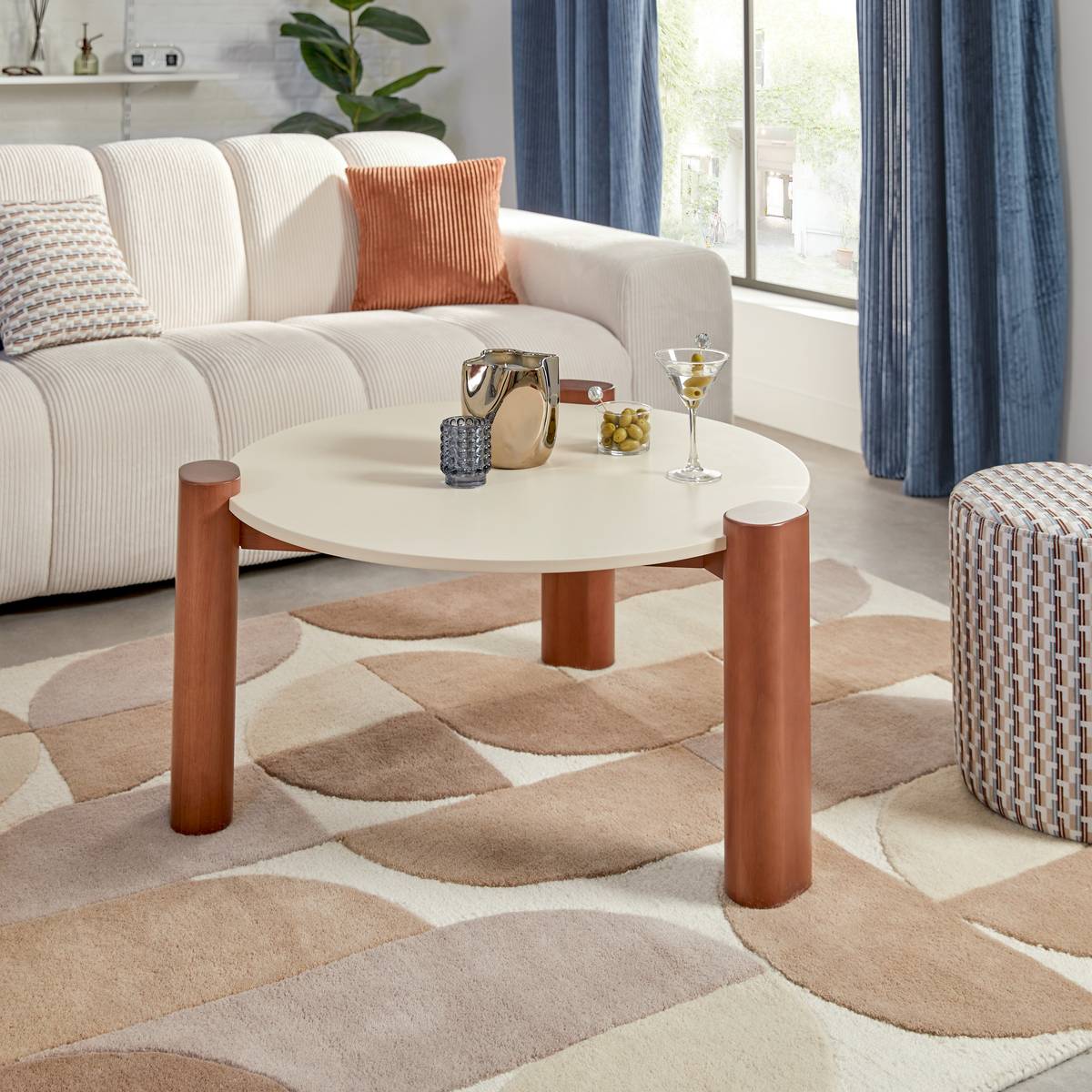 Coffee Table "Jilani" Multicolor, 85.5x85.5 cm