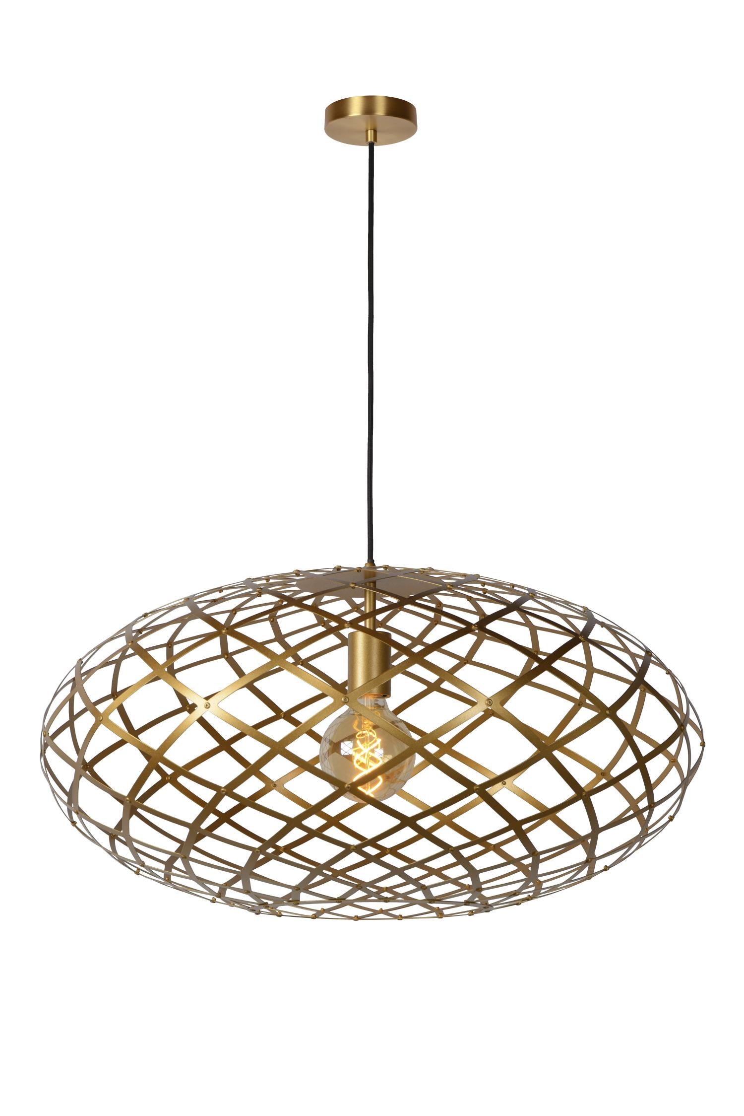 Lucide WOLFRAM Hanglamp - Mat Goud   Messing